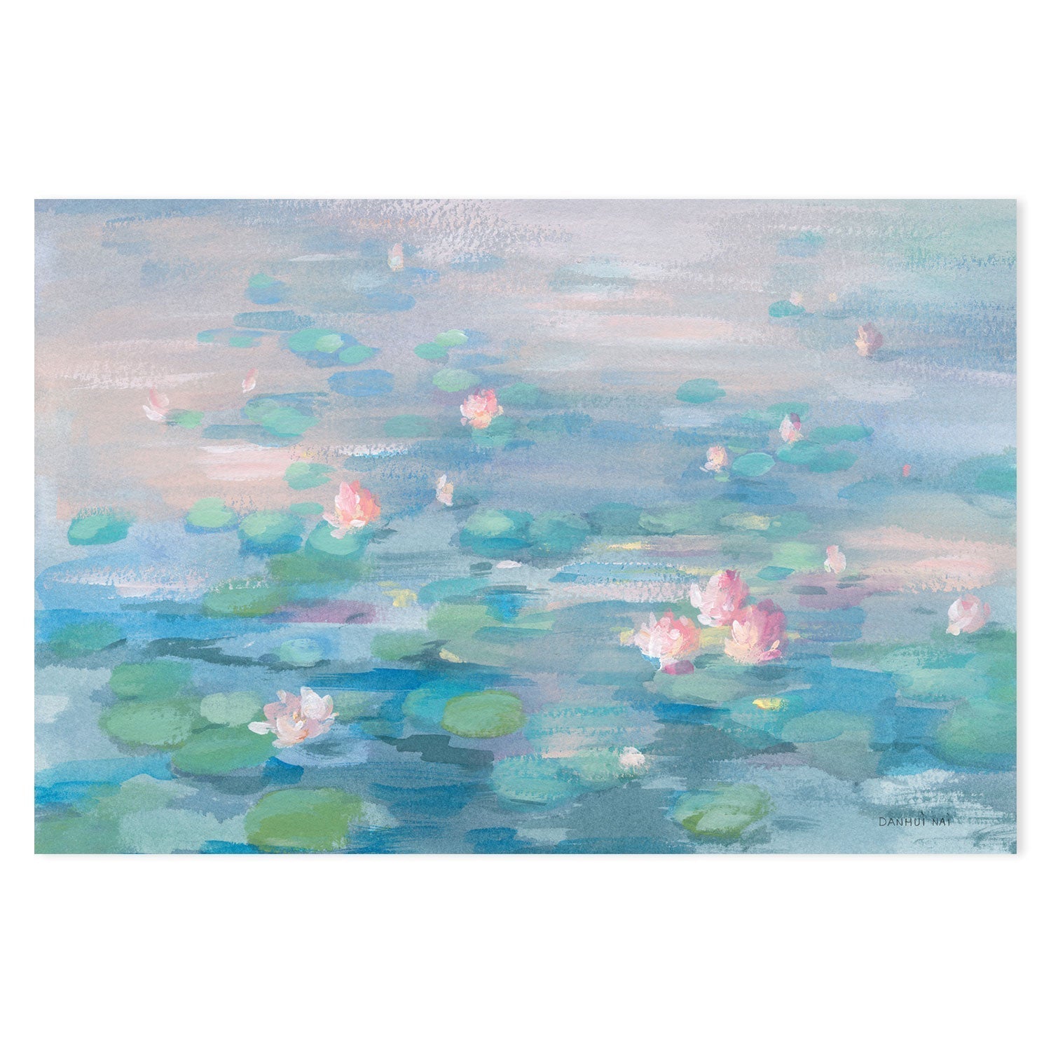 wall-art-print-canvas-poster-framed-Sunrise Waterlilies , By Danhui Nai-GIOIA-WALL-ART