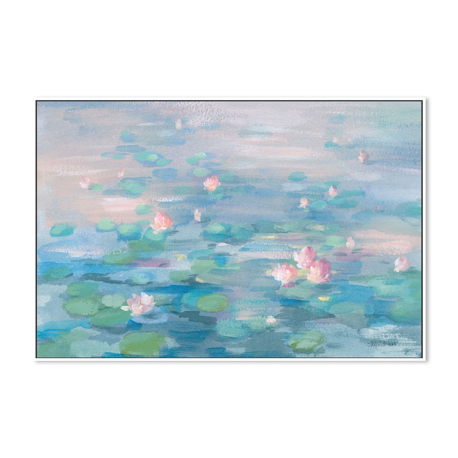 wall-art-print-canvas-poster-framed-Sunrise Waterlilies , By Danhui Nai-GIOIA-WALL-ART