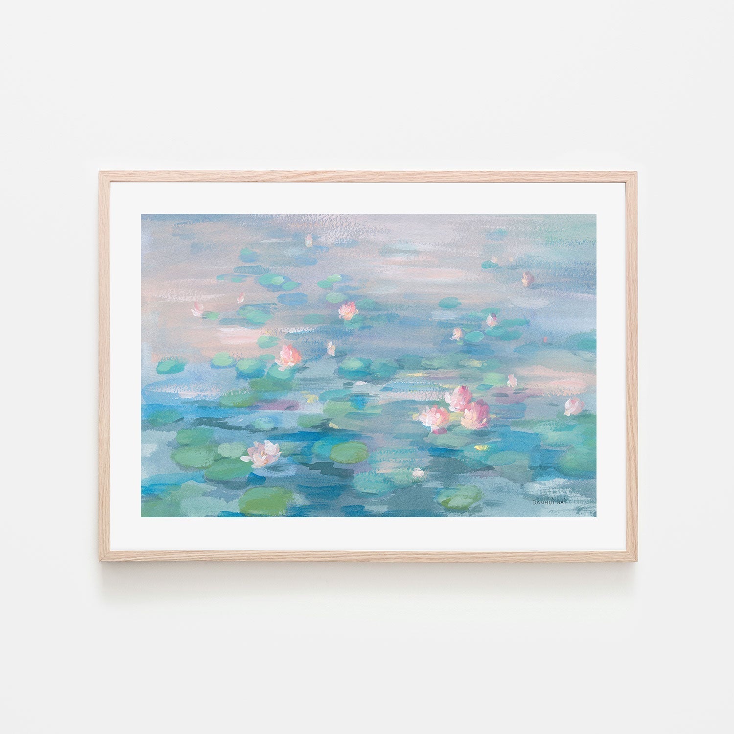 wall-art-print-canvas-poster-framed-Sunrise Waterlilies , By Danhui Nai-GIOIA-WALL-ART