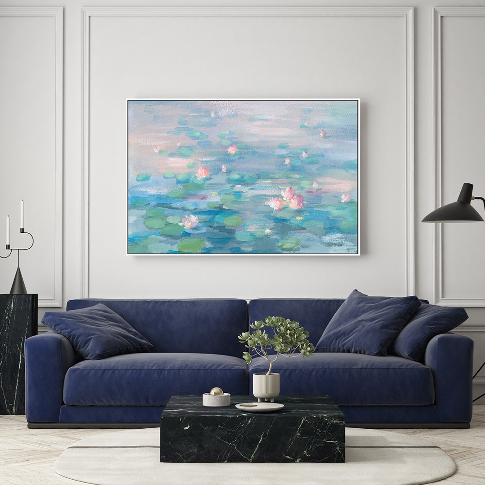 wall-art-print-canvas-poster-framed-Sunrise Waterlilies , By Danhui Nai-GIOIA-WALL-ART