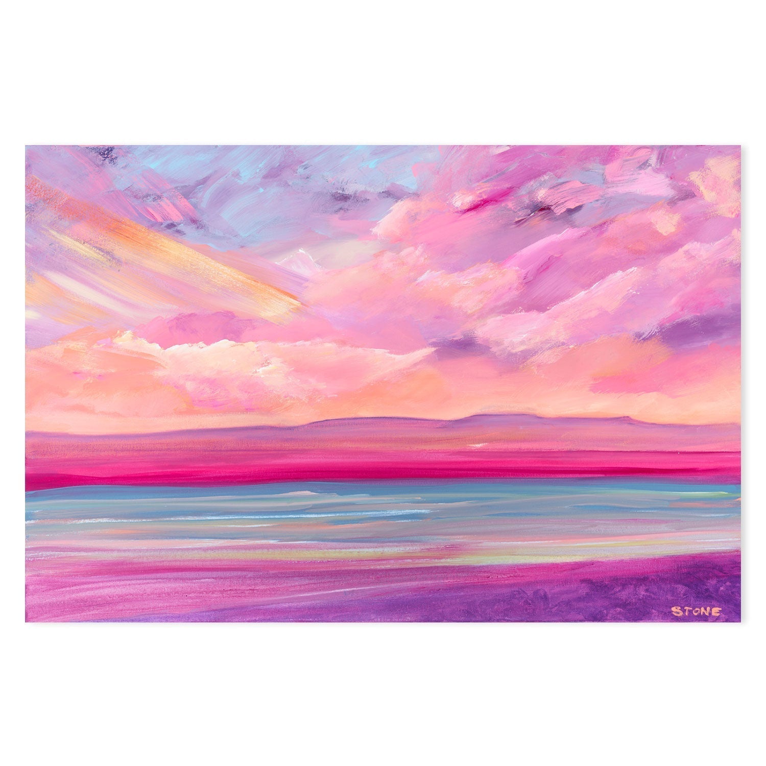 wall-art-print-canvas-poster-framed-Sunset Beach , By Belinda Stone-GIOIA-WALL-ART