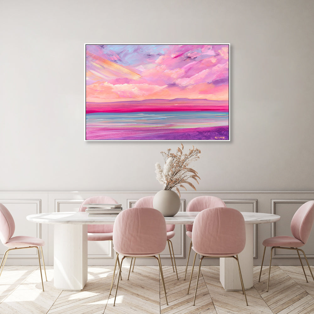 wall-art-print-canvas-poster-framed-Sunset Beach , By Belinda Stone-GIOIA-WALL-ART