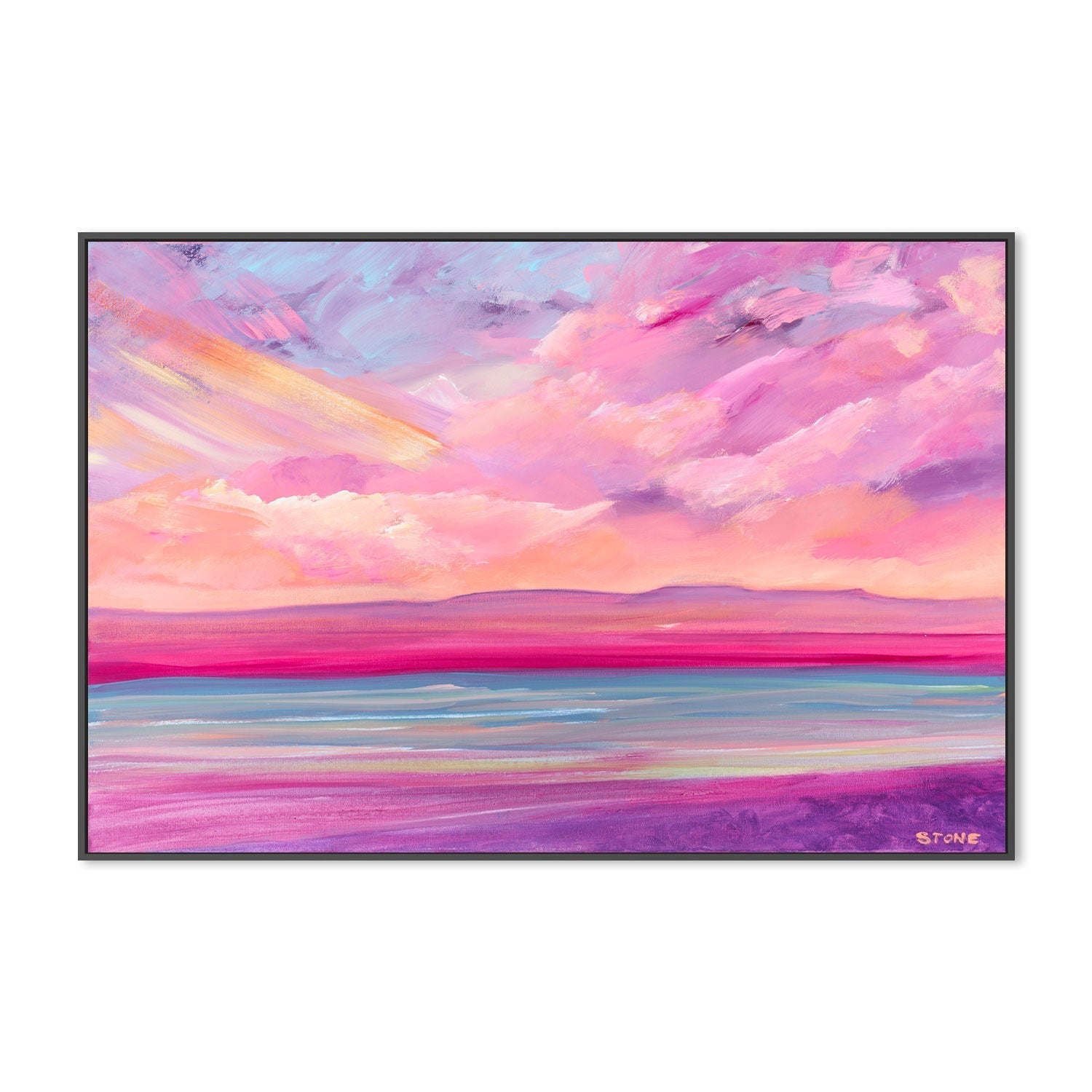 wall-art-print-canvas-poster-framed-Sunset Beach , By Belinda Stone-GIOIA-WALL-ART