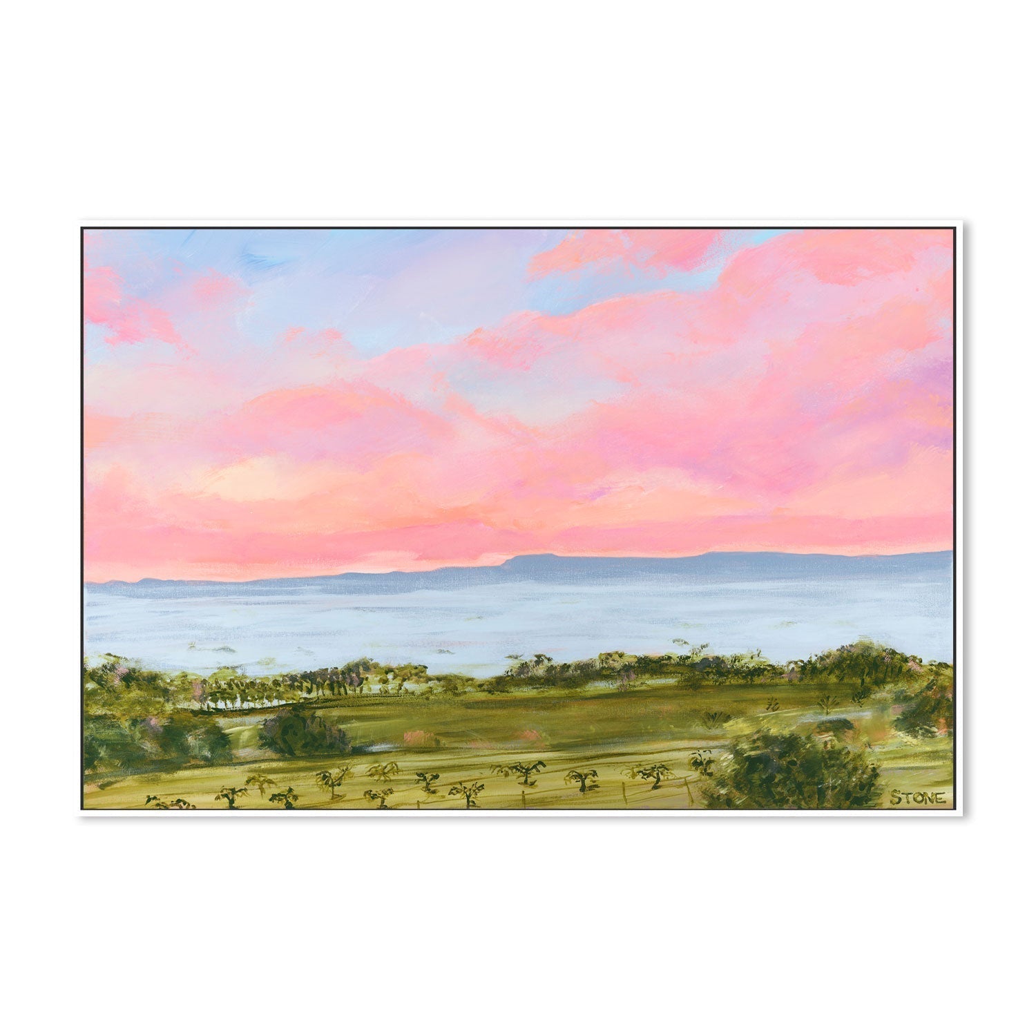 wall-art-print-canvas-poster-framed-Sunset Hinterland , By Belinda Stone-GIOIA-WALL-ART