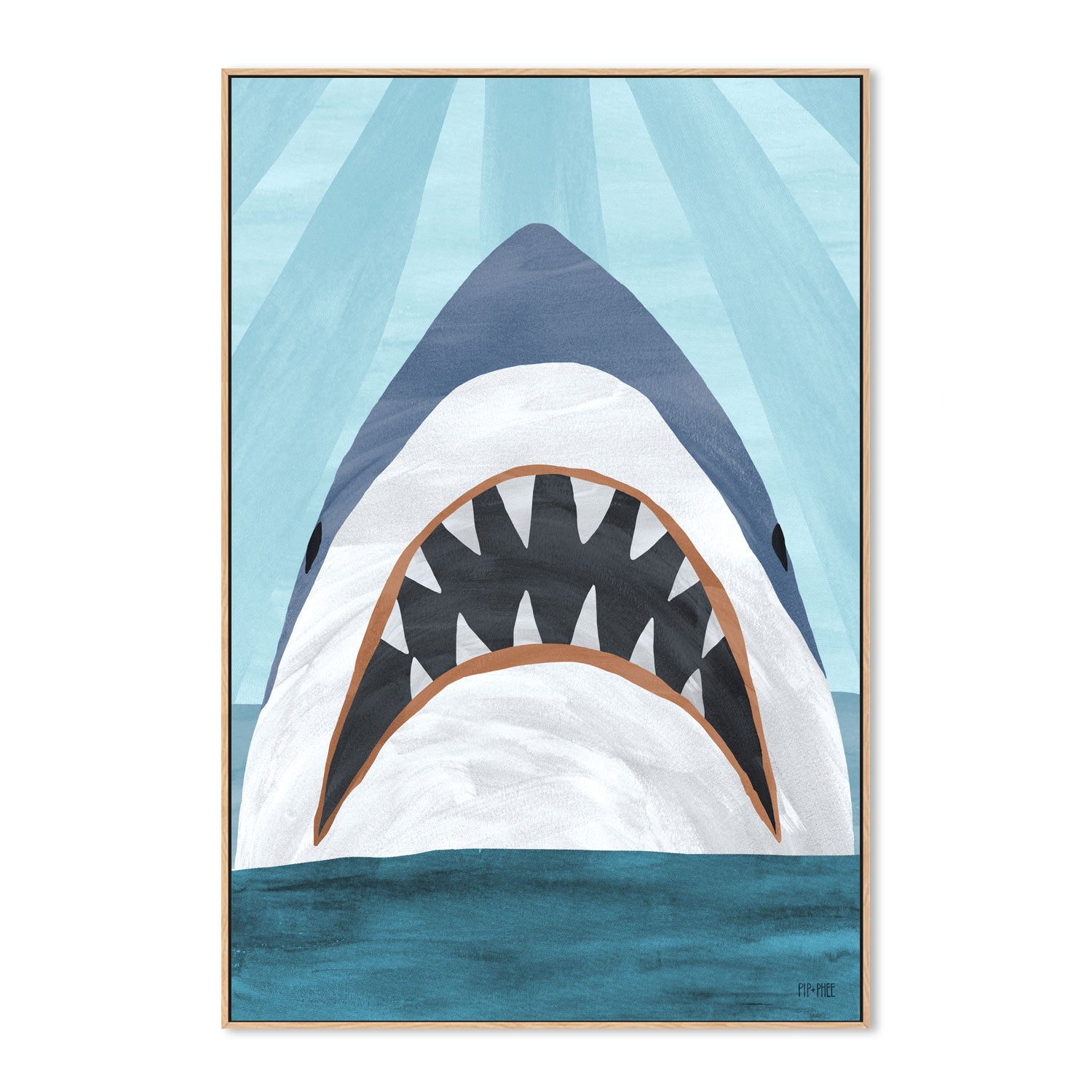 wall-art-print-canvas-poster-framed-Sunset Shark Print , By Pip and Phee-4