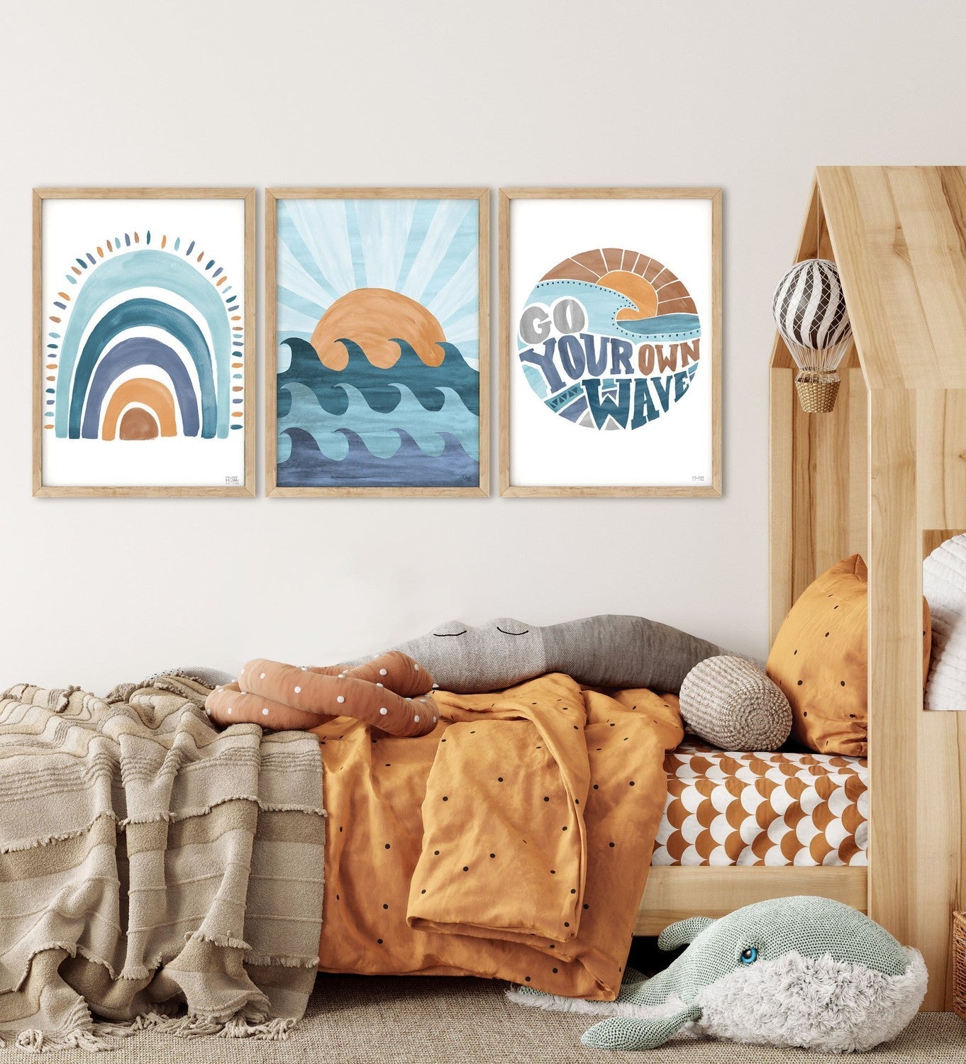 wall-art-print-canvas-poster-framed-Sunset Surf, Style A, Set of 3 , By Pip and Phee-10