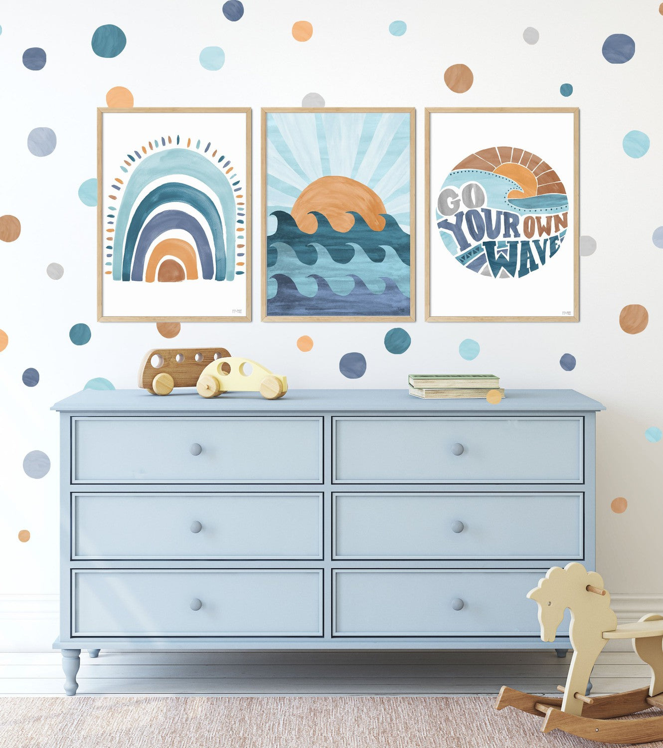 wall-art-print-canvas-poster-framed-Sunset Surf, Style A, Set of 3 , By Pip and Phee-7