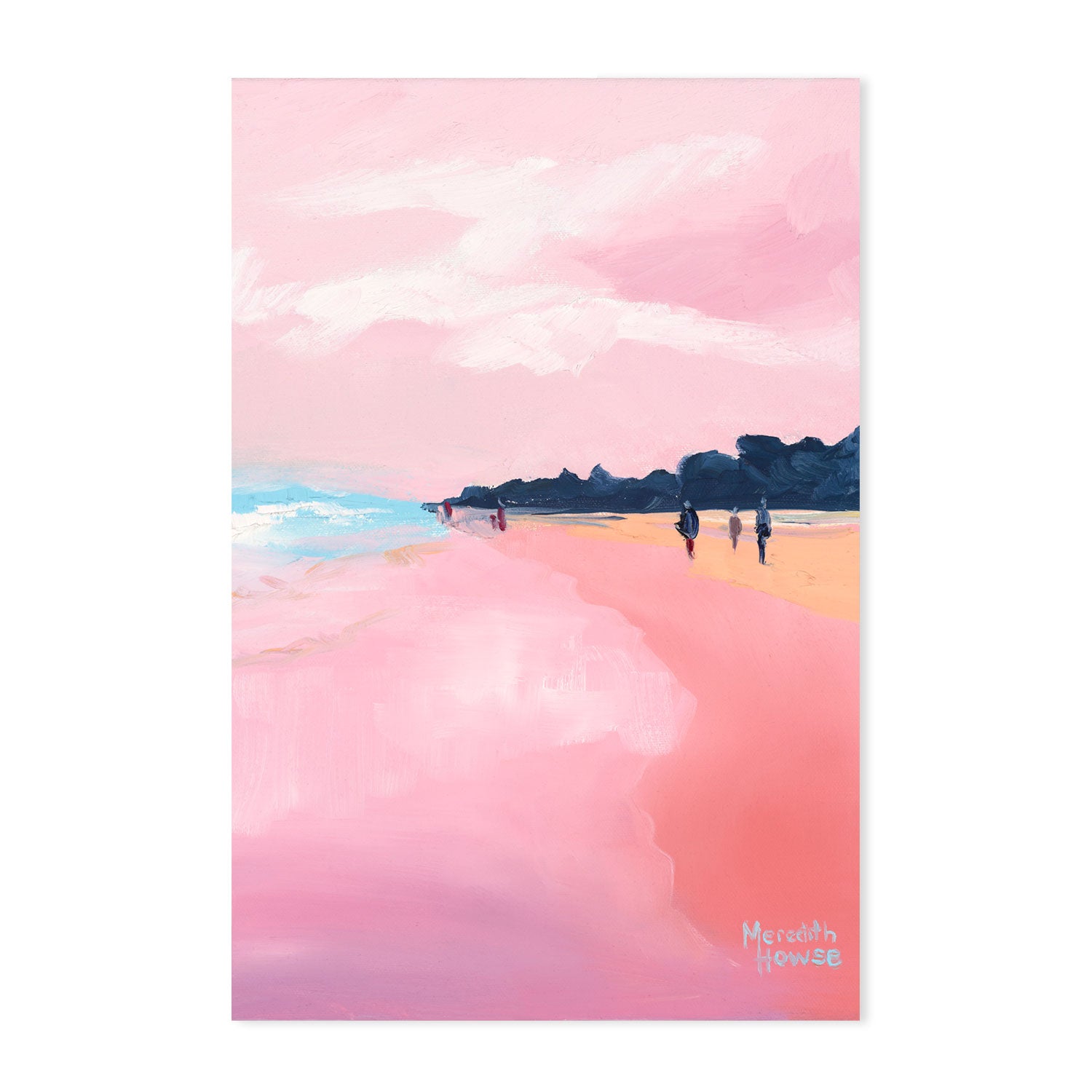 wall-art-print-canvas-poster-framed-Sunshine Beach in Pink-by-Meredith Howse-Gioia Wall Art