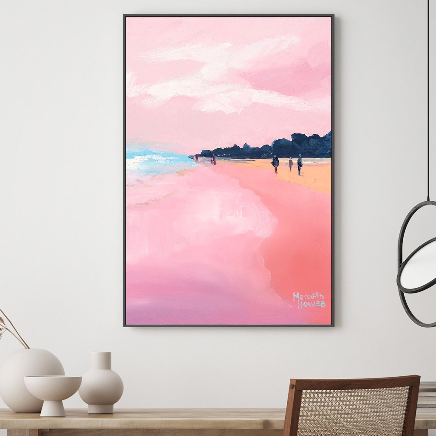 wall-art-print-canvas-poster-framed-Sunshine Beach in Pink-by-Meredith Howse-Gioia Wall Art