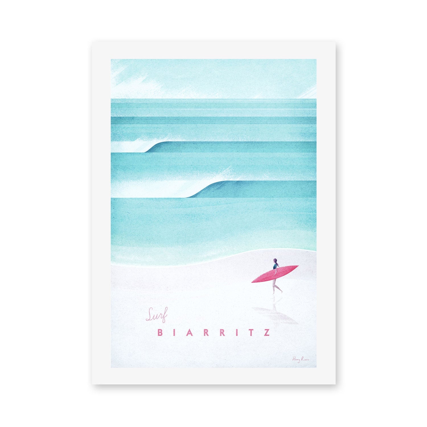 wall-art-print-canvas-poster-framed-Surf Biarritz , By Henry Rivers-GIOIA-WALL-ART