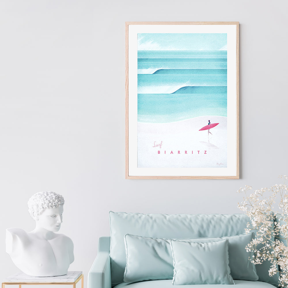 wall-art-print-canvas-poster-framed-Surf Biarritz , By Henry Rivers-GIOIA-WALL-ART