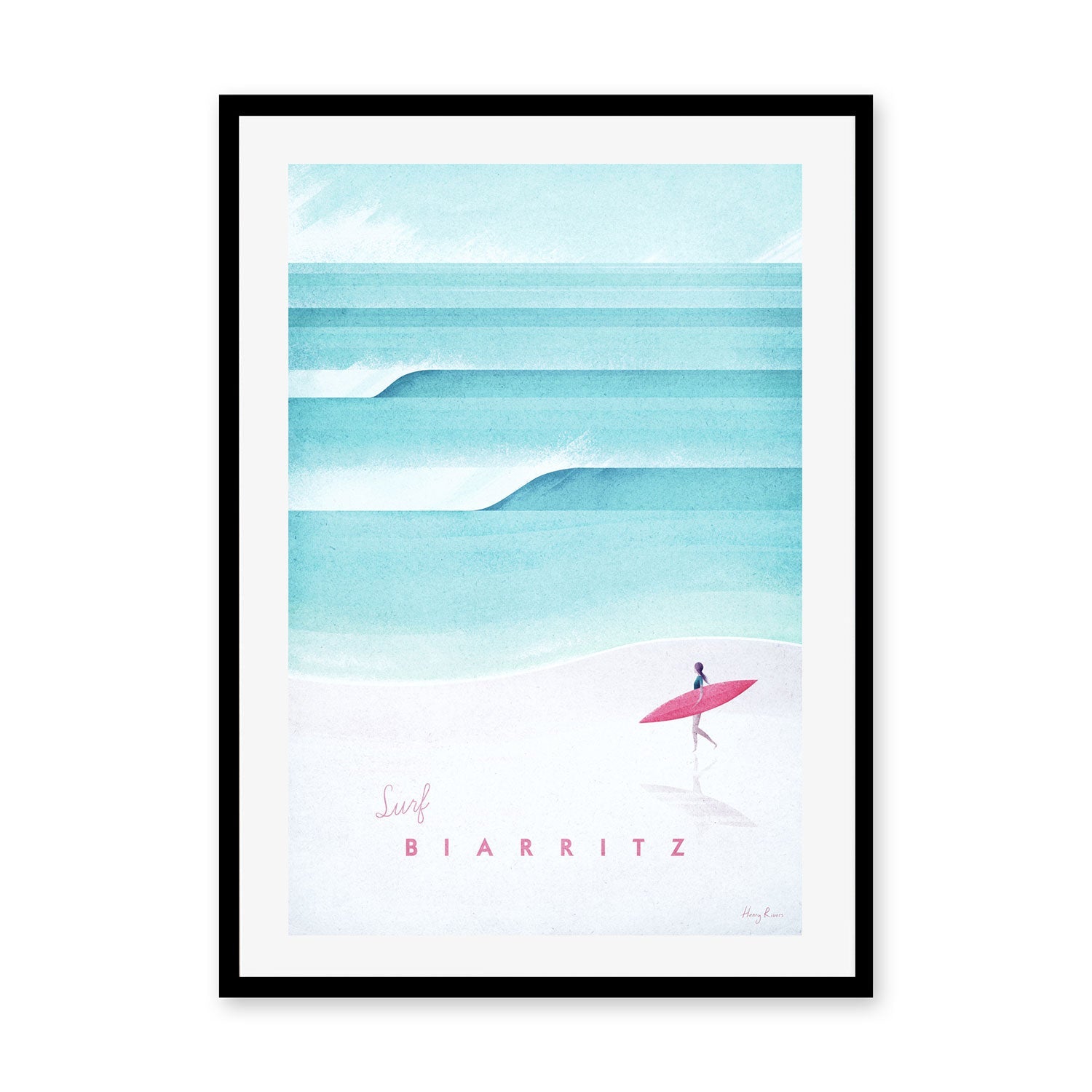 wall-art-print-canvas-poster-framed-Surf Biarritz , By Henry Rivers-GIOIA-WALL-ART