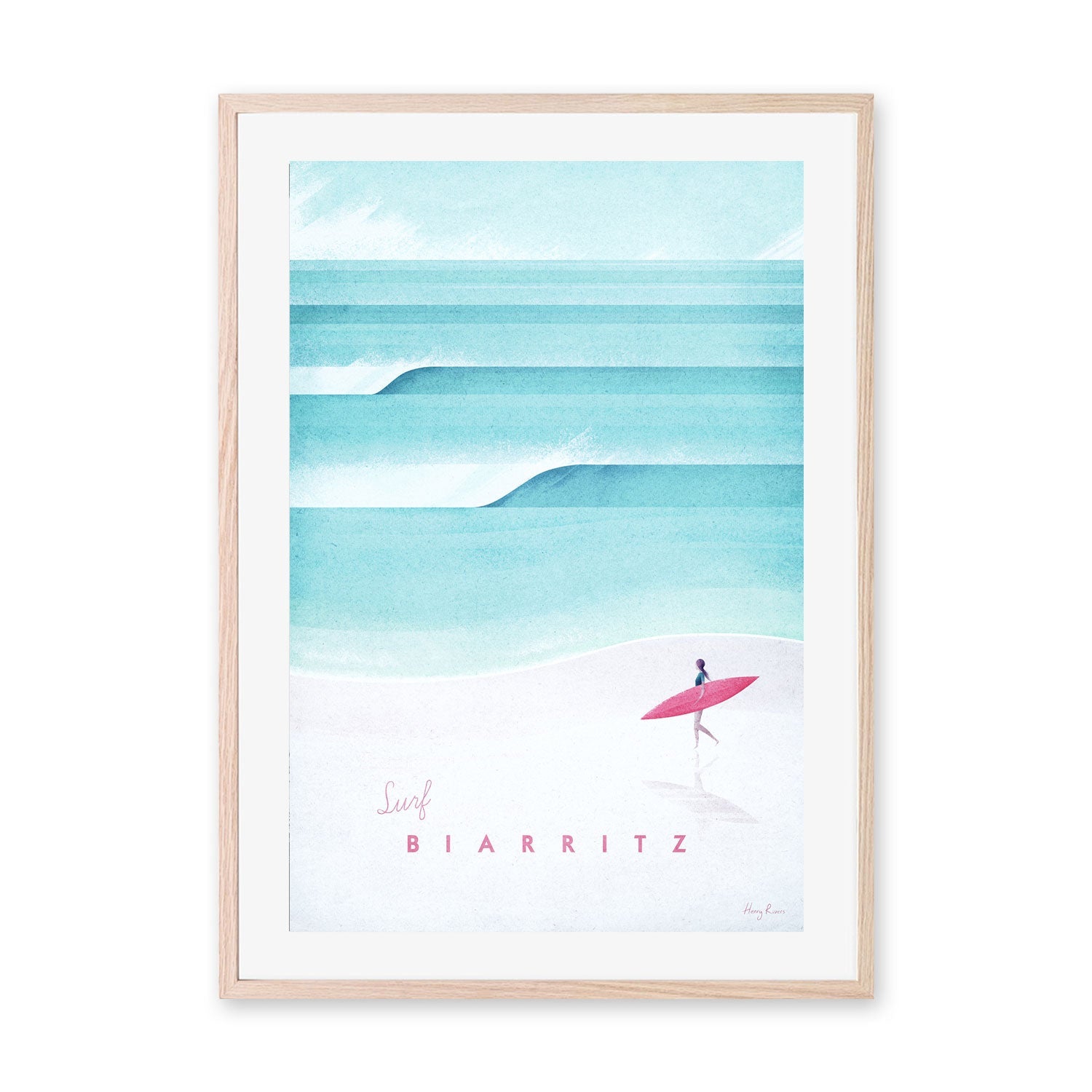 wall-art-print-canvas-poster-framed-Surf Biarritz , By Henry Rivers-GIOIA-WALL-ART