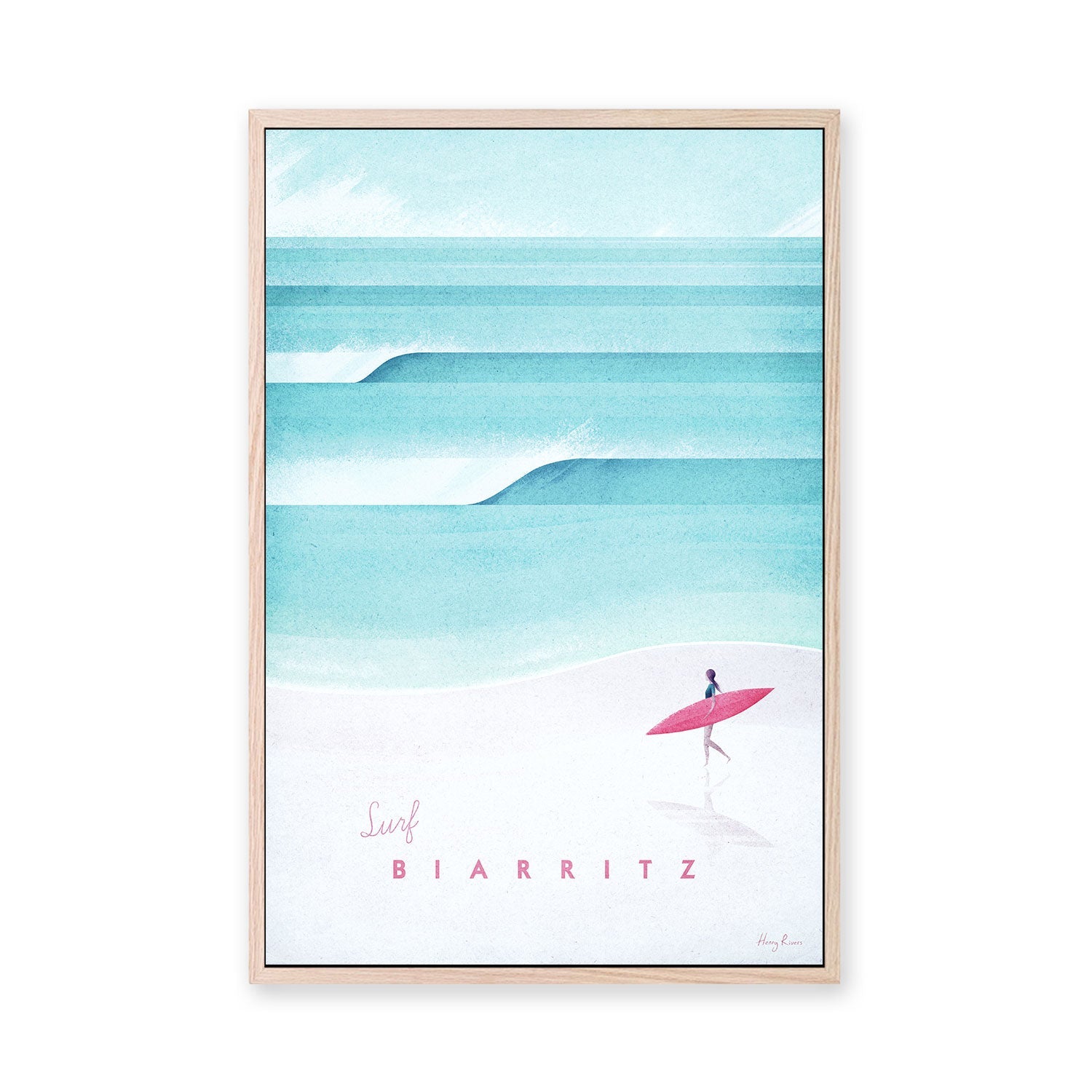 wall-art-print-canvas-poster-framed-Surf Biarritz , By Henry Rivers-GIOIA-WALL-ART