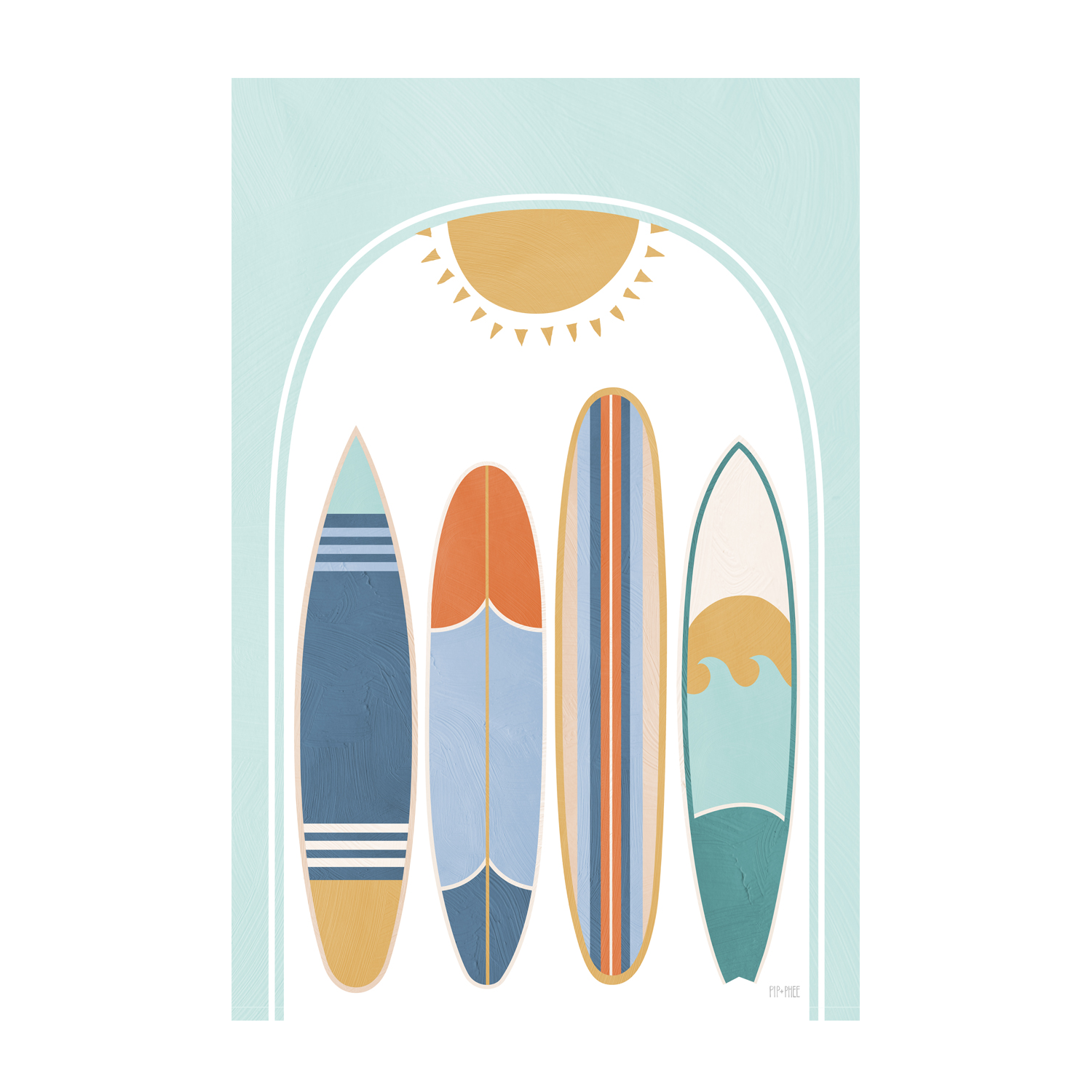 wall-art-print-canvas-poster-framed-Surfboards , By Pip and Phee-1