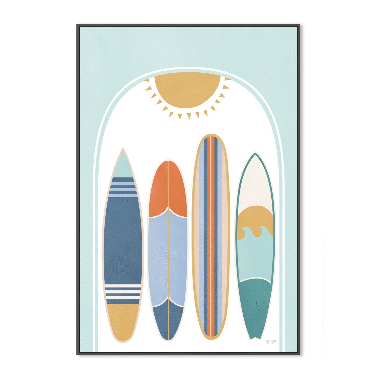 wall-art-print-canvas-poster-framed-Surfboards , By Pip and Phee-3