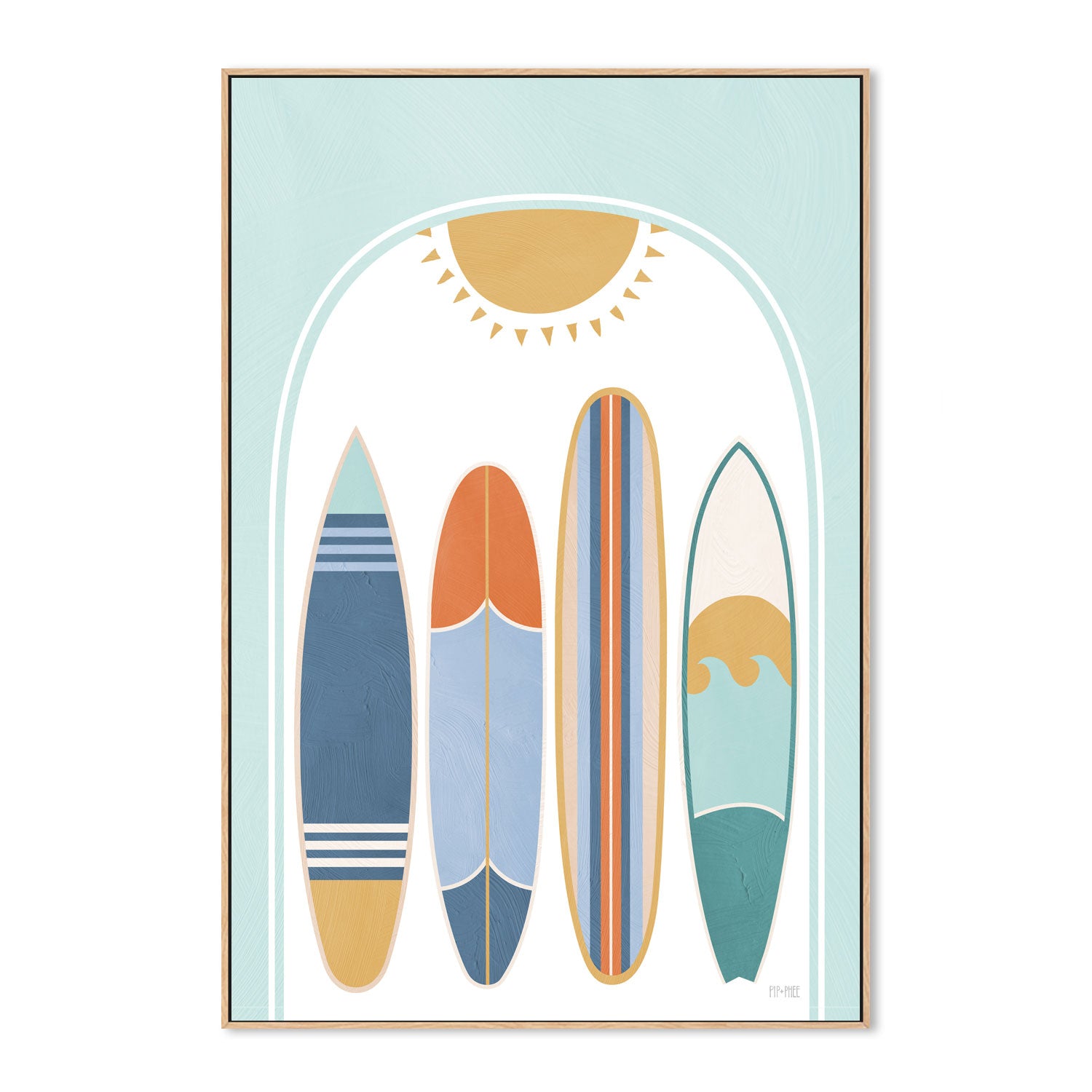 wall-art-print-canvas-poster-framed-Surfboards , By Pip and Phee-4