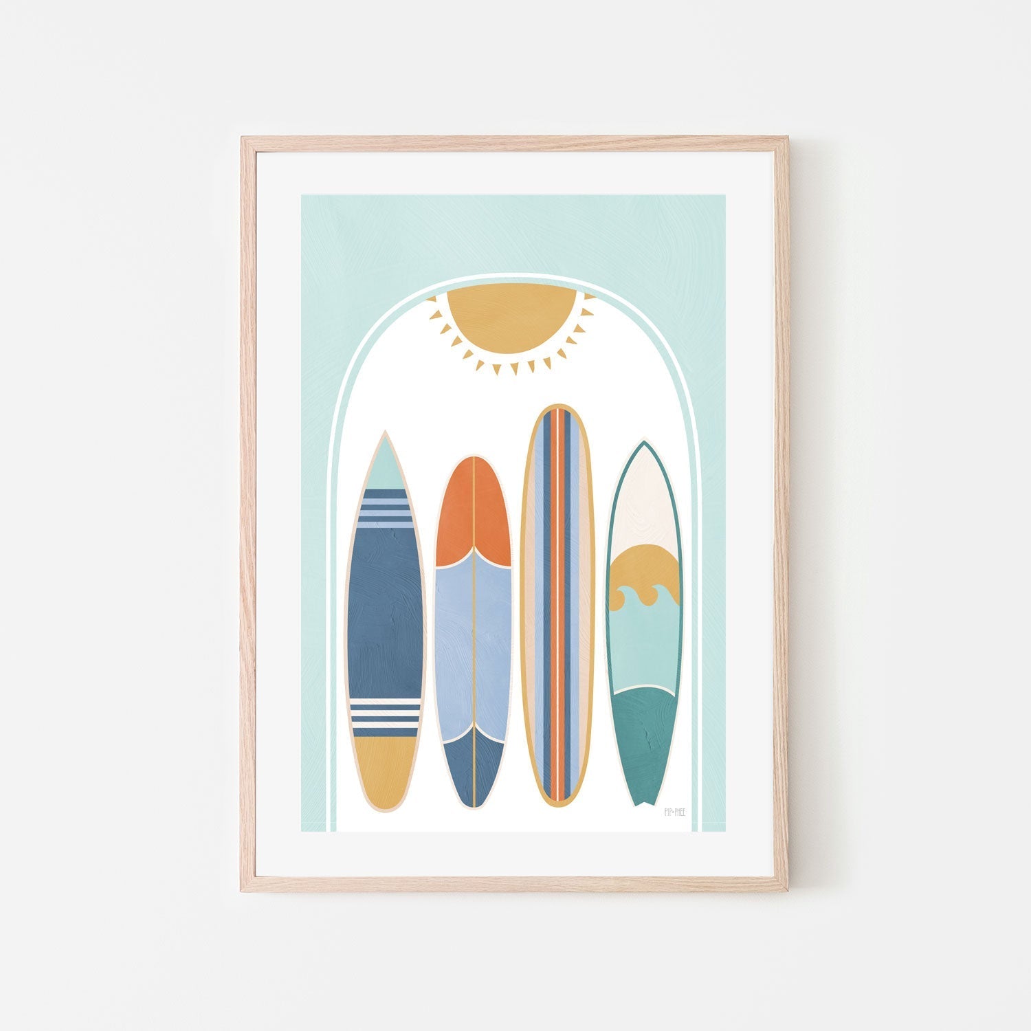 wall-art-print-canvas-poster-framed-Surfboards , By Pip and Phee-6