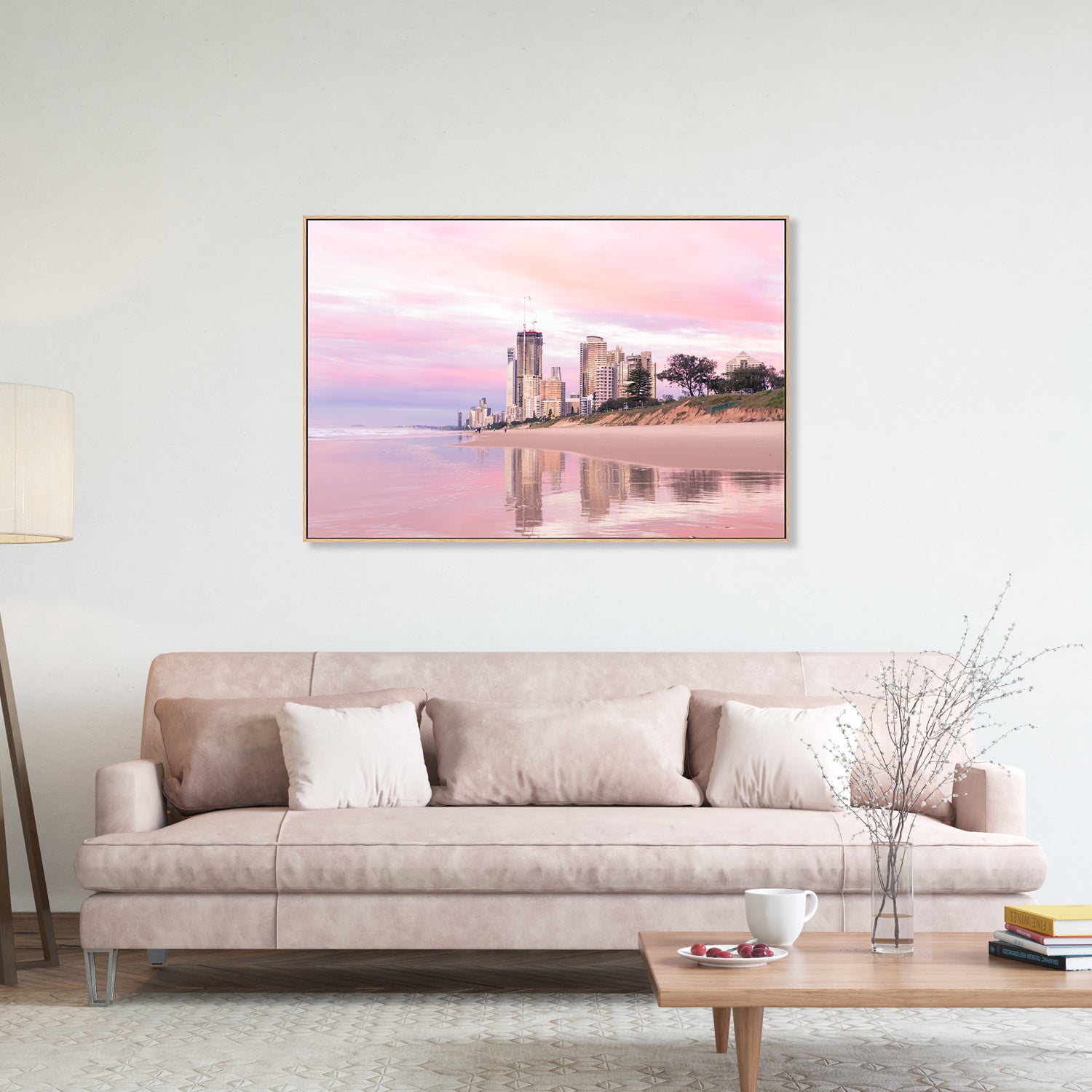 wall-art-print-canvas-poster-framed-Surfers Sunrise, Surfers Paradise, Gold Coast , By Earth Sea & Me , By Earth Sea & Me-GIOIA-WALL-ART