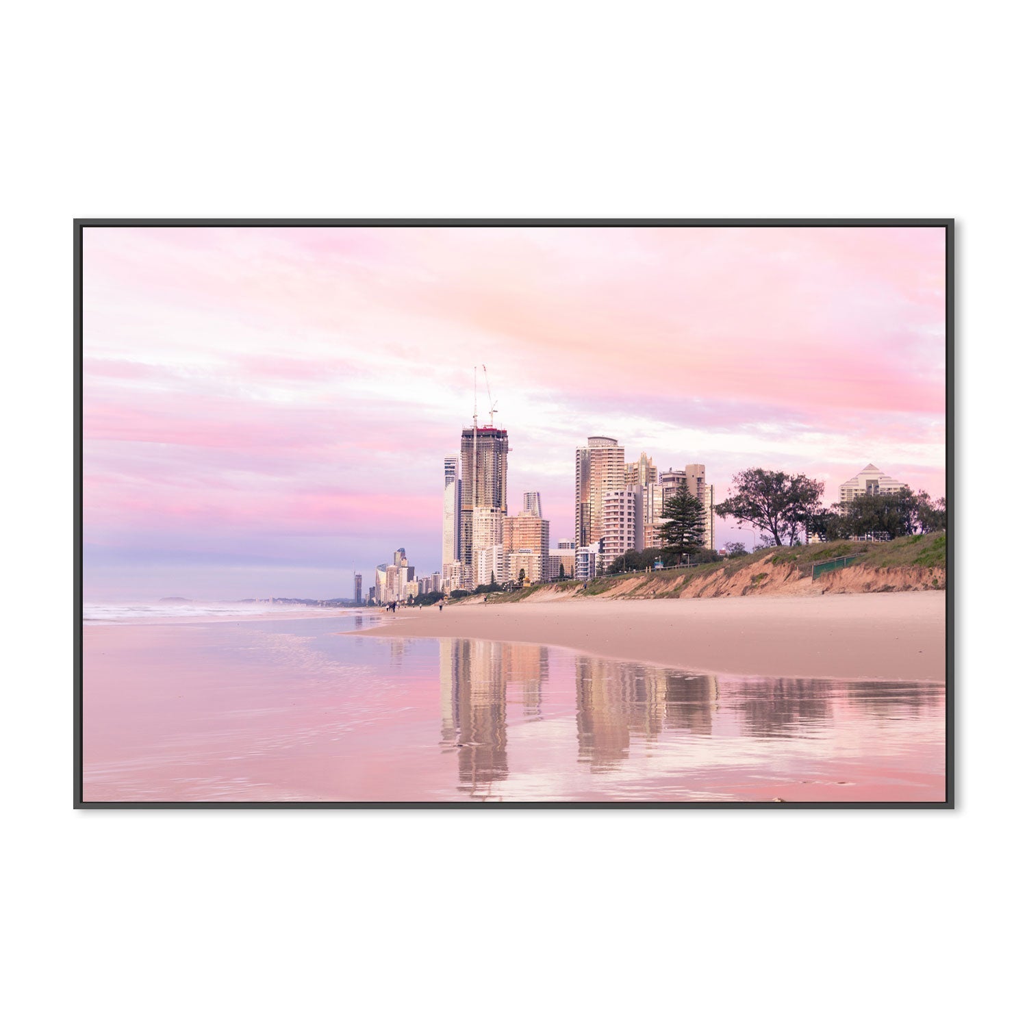 wall-art-print-canvas-poster-framed-Surfers Sunrise, Surfers Paradise, Gold Coast , By Earth Sea & Me , By Earth Sea & Me-GIOIA-WALL-ART