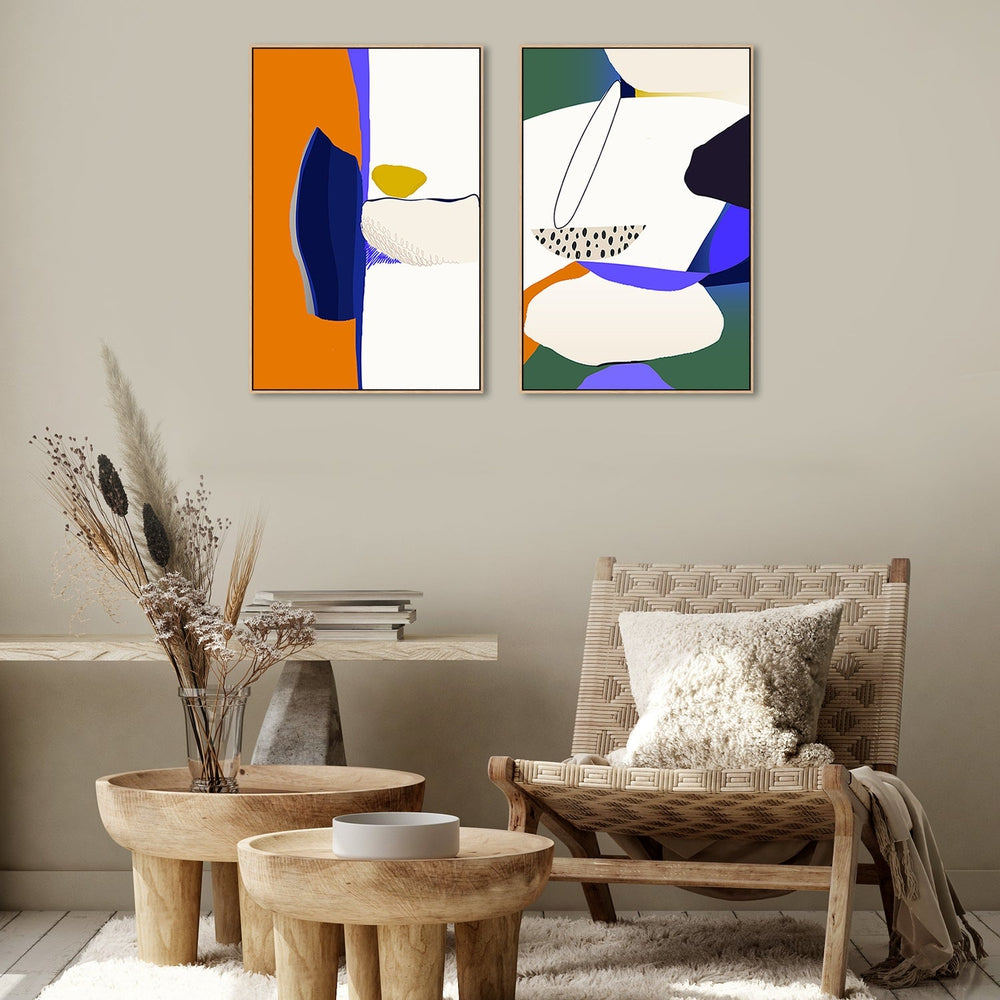 wall-art-print-canvas-poster-framed-Surreal Abstract, Style A, Set Of 2-by-Gioia Wall Art-Gioia Wall Art