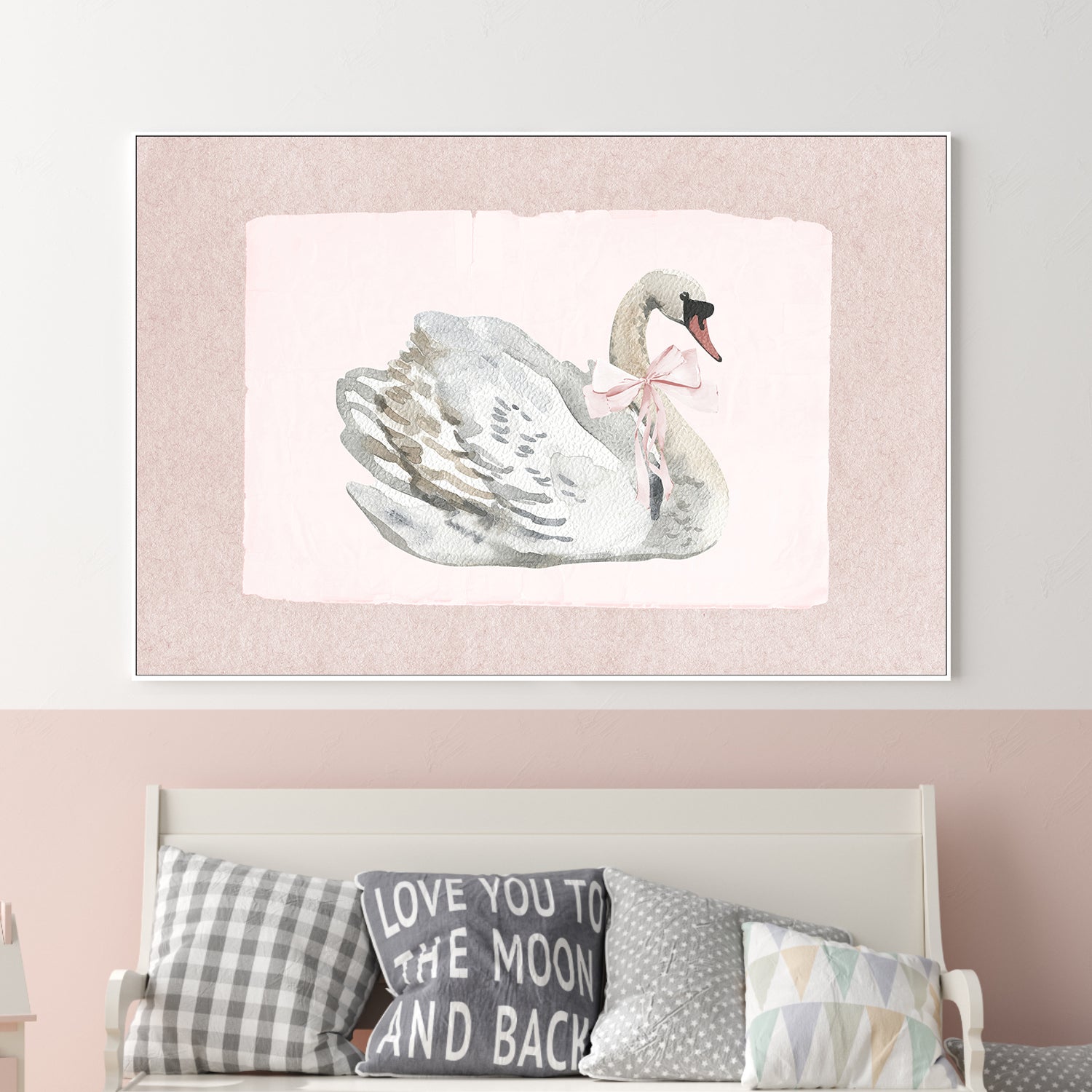 wall-art-print-canvas-poster-framed-Swan , By At Viv Home Prints-2