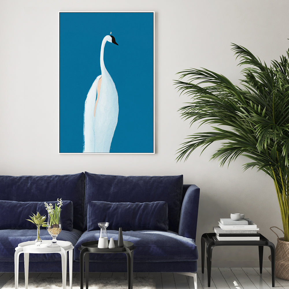 wall-art-print-canvas-poster-framed-Swan Maybe , By Pictufy-7