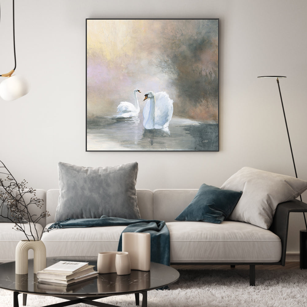 wall-art-print-canvas-poster-framed-Swans in Mist , By Julia Purinton , By Julia Purinton-2