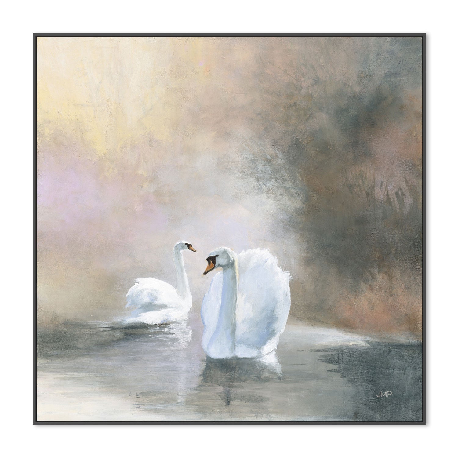 wall-art-print-canvas-poster-framed-Swans in Mist , By Julia Purinton , By Julia Purinton-3