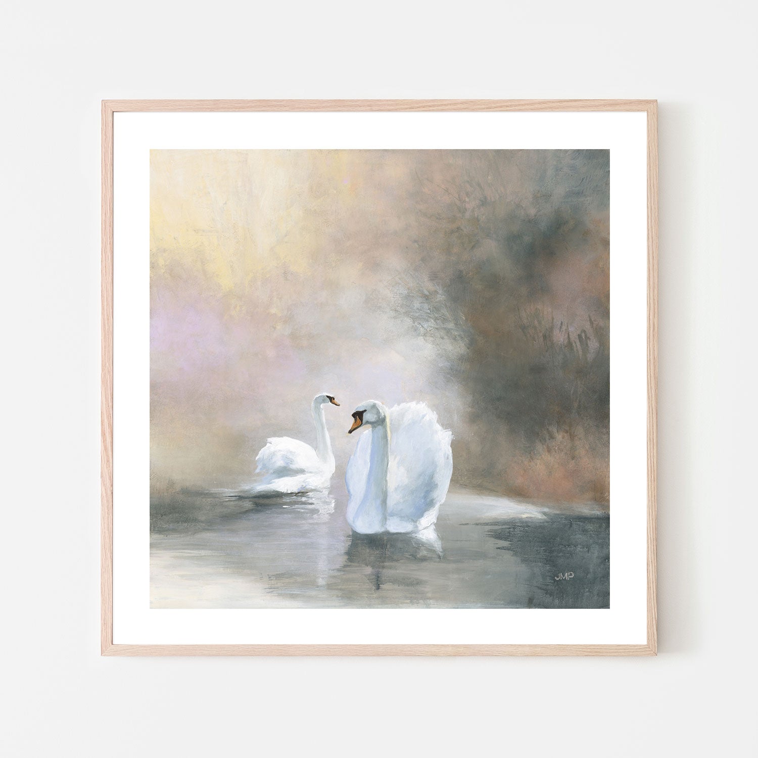 wall-art-print-canvas-poster-framed-Swans in Mist , By Julia Purinton , By Julia Purinton-6