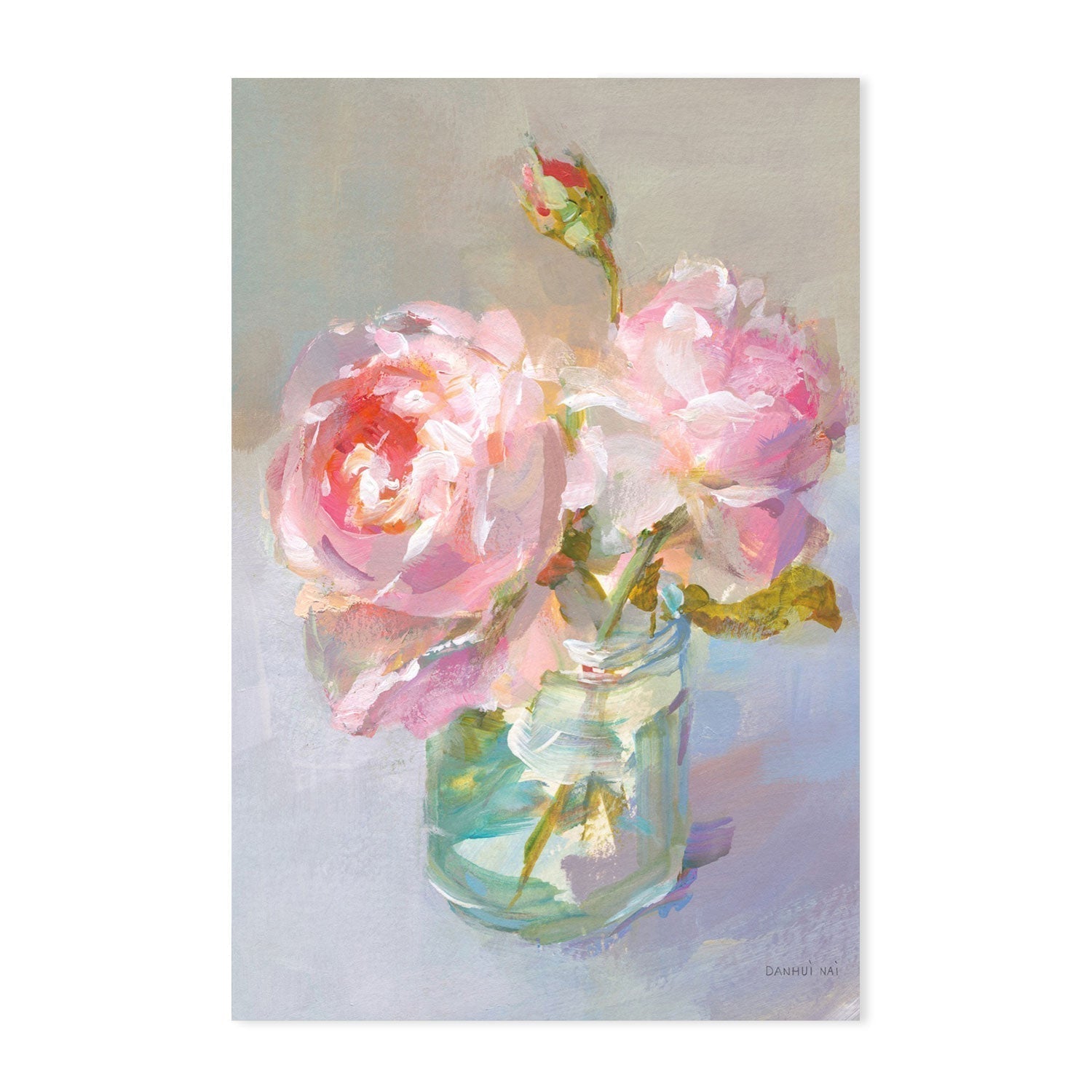 wall-art-print-canvas-poster-framed-Sweet Roses, Set of 2-by-Danhui Nai-Gioia Wall Art