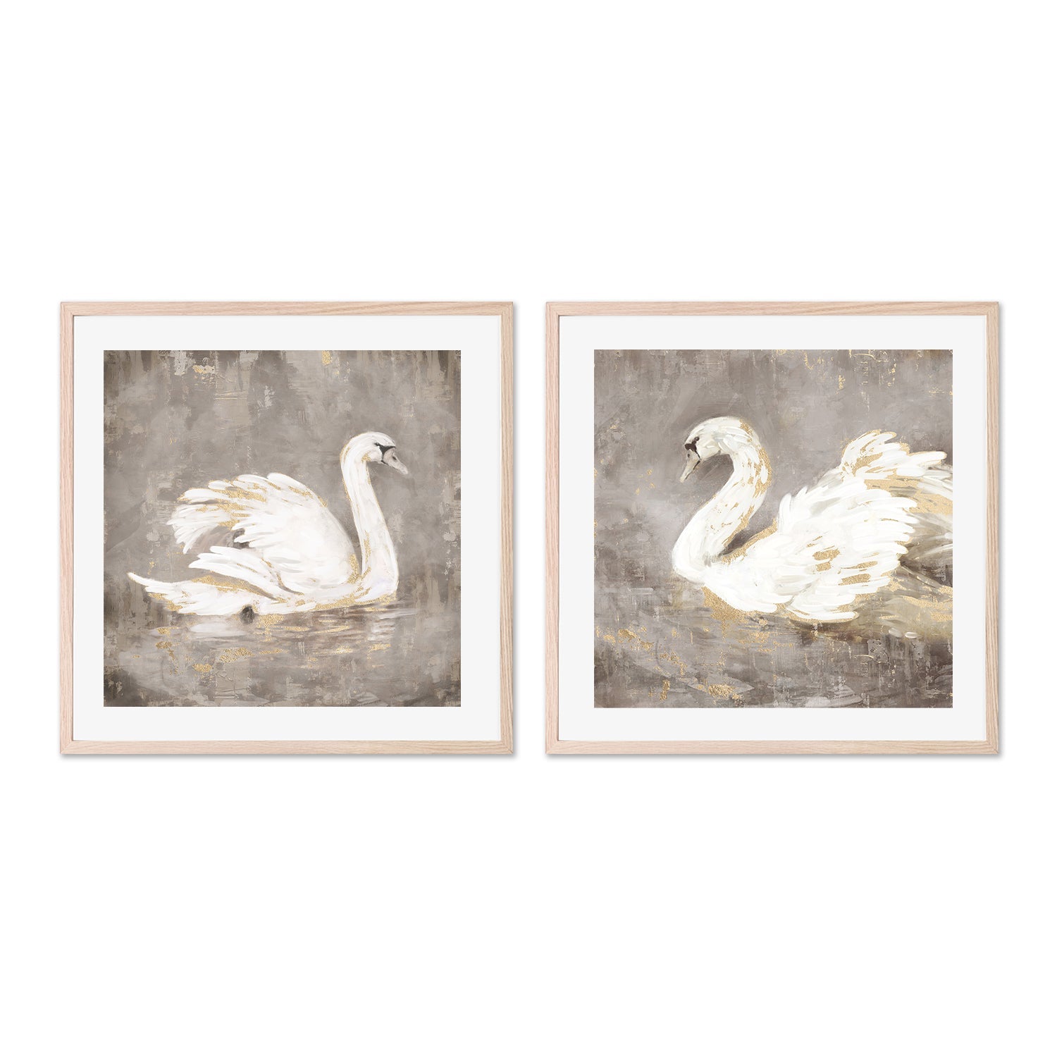 wall-art-print-canvas-poster-framed-Swimming In Gold, Style A & B, Set Of 2 , By Nina Blue-6