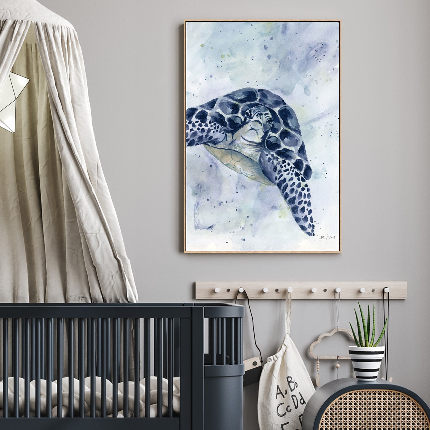 wall-art-print-canvas-poster-framed-Swimming Sea Turtle , By Yvette St. Amant-2