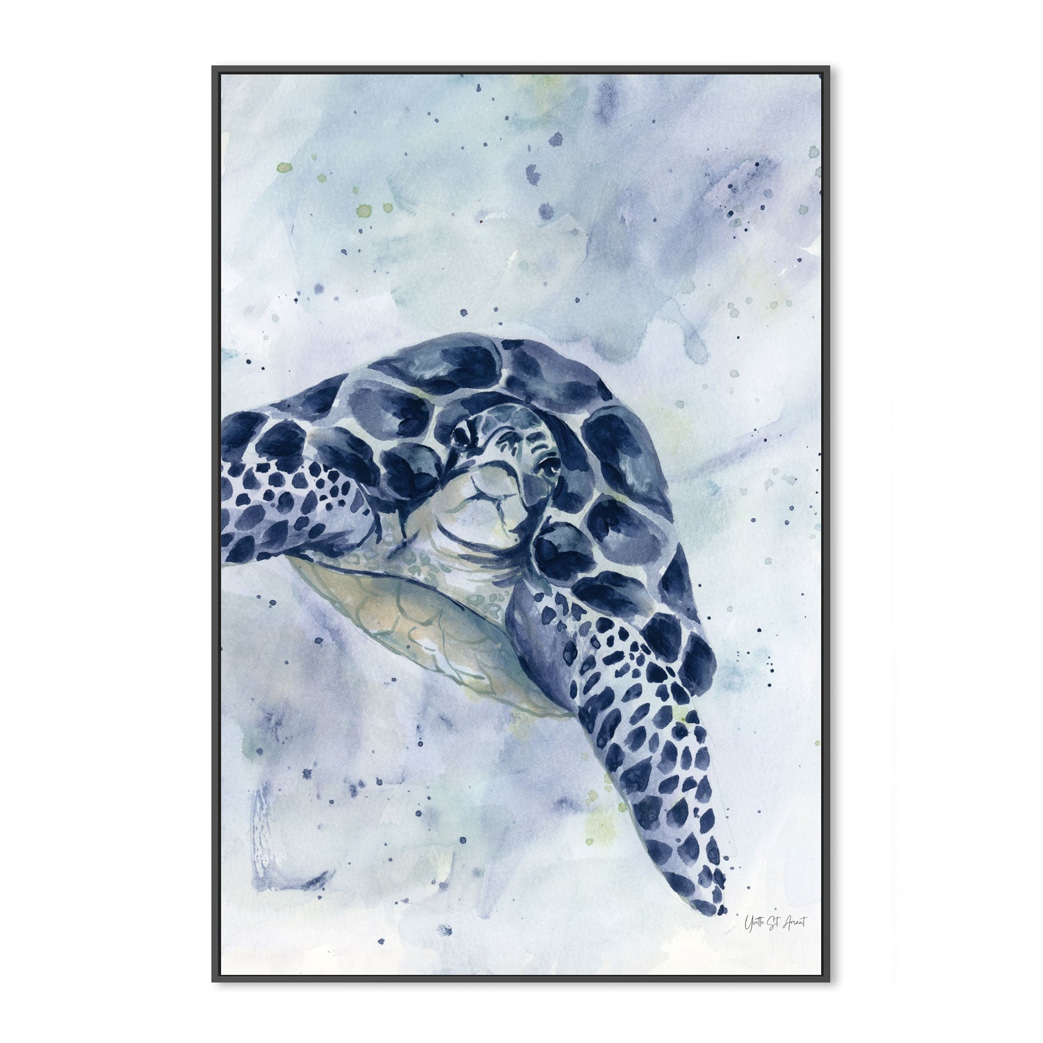 wall-art-print-canvas-poster-framed-Swimming Sea Turtle , By Yvette St. Amant-3