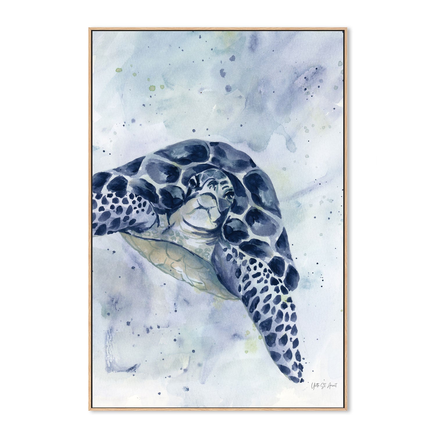 wall-art-print-canvas-poster-framed-Swimming Sea Turtle , By Yvette St. Amant-4