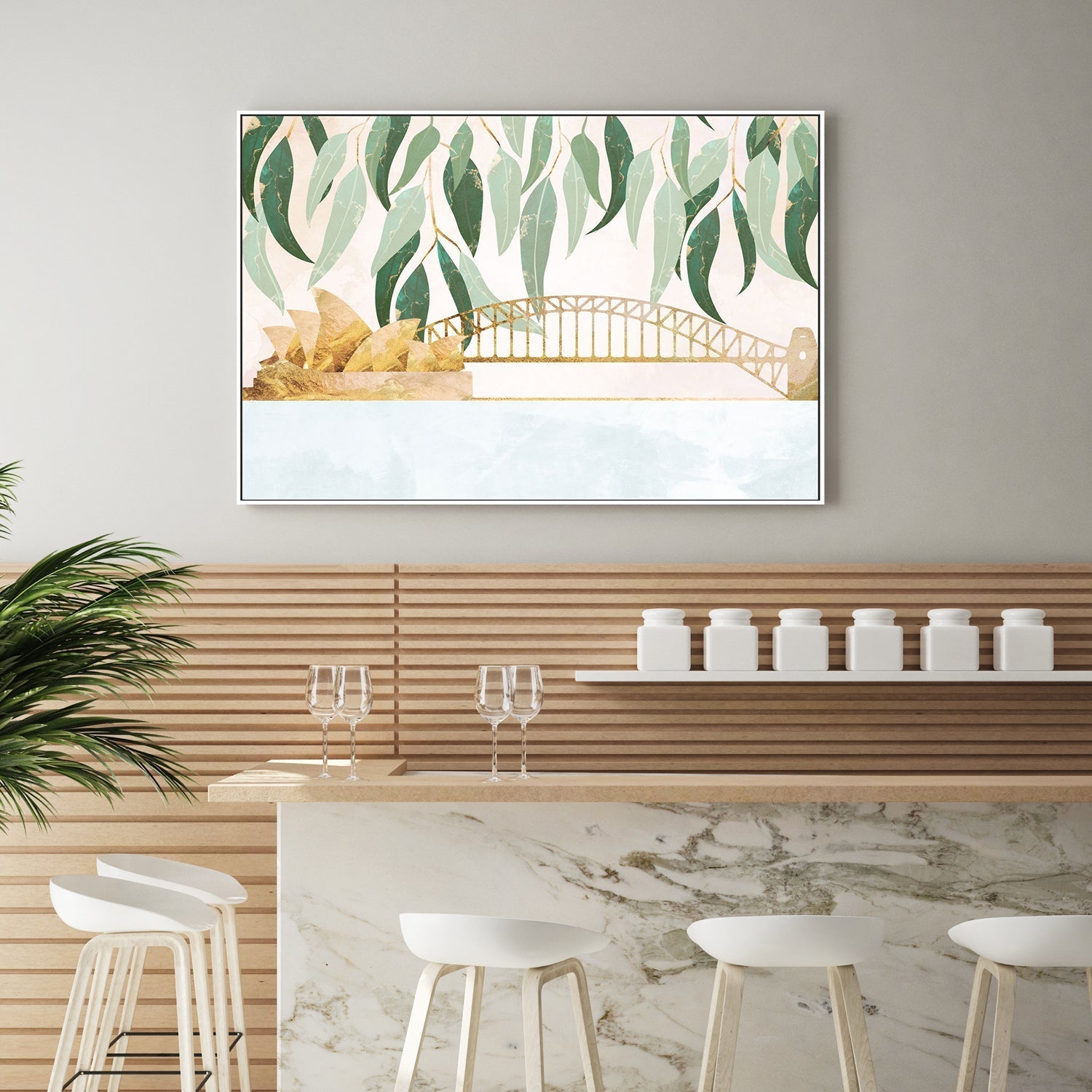 wall-art-print-canvas-poster-framed-Sydney Opera House And Harbour Bridge , By Sarah Manovski-GIOIA-WALL-ART