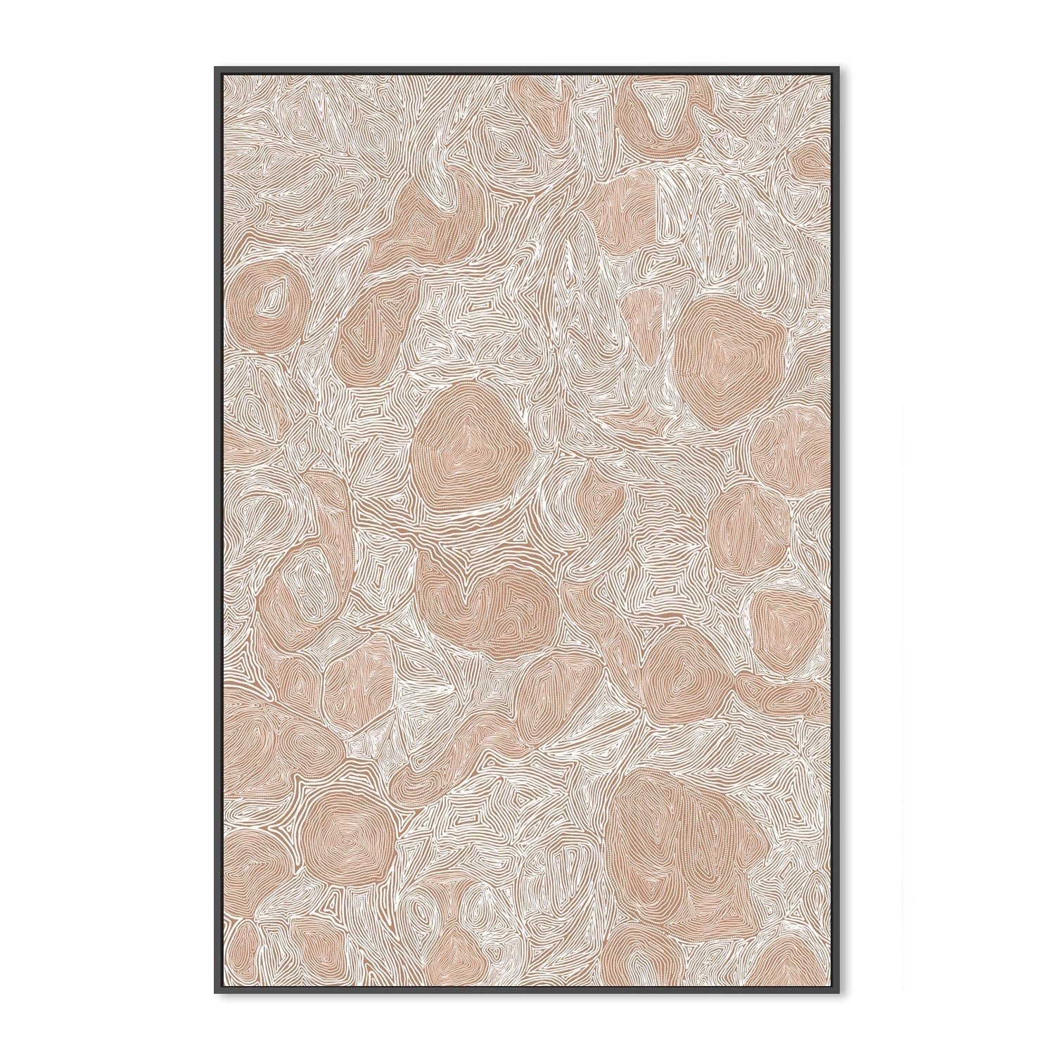 wall-art-print-canvas-poster-framed-Systems, Light Brown Ochre , By Leah Cummins-GIOIA-WALL-ART