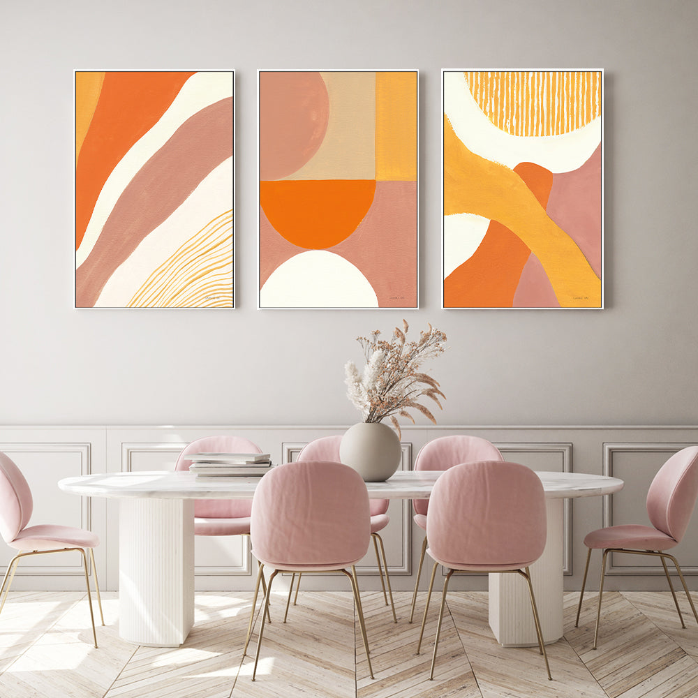 wall-art-print-canvas-poster-framed-Tangerine Dream, Style A, B & C, Set Of 3 , By Danhui Nai-GIOIA-WALL-ART