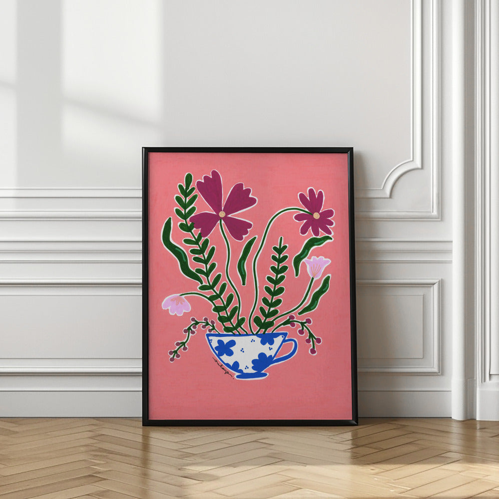 wall-art-print-canvas-poster-framed-Tea Cup - 2024 , By Oulaya Kebbaj-2