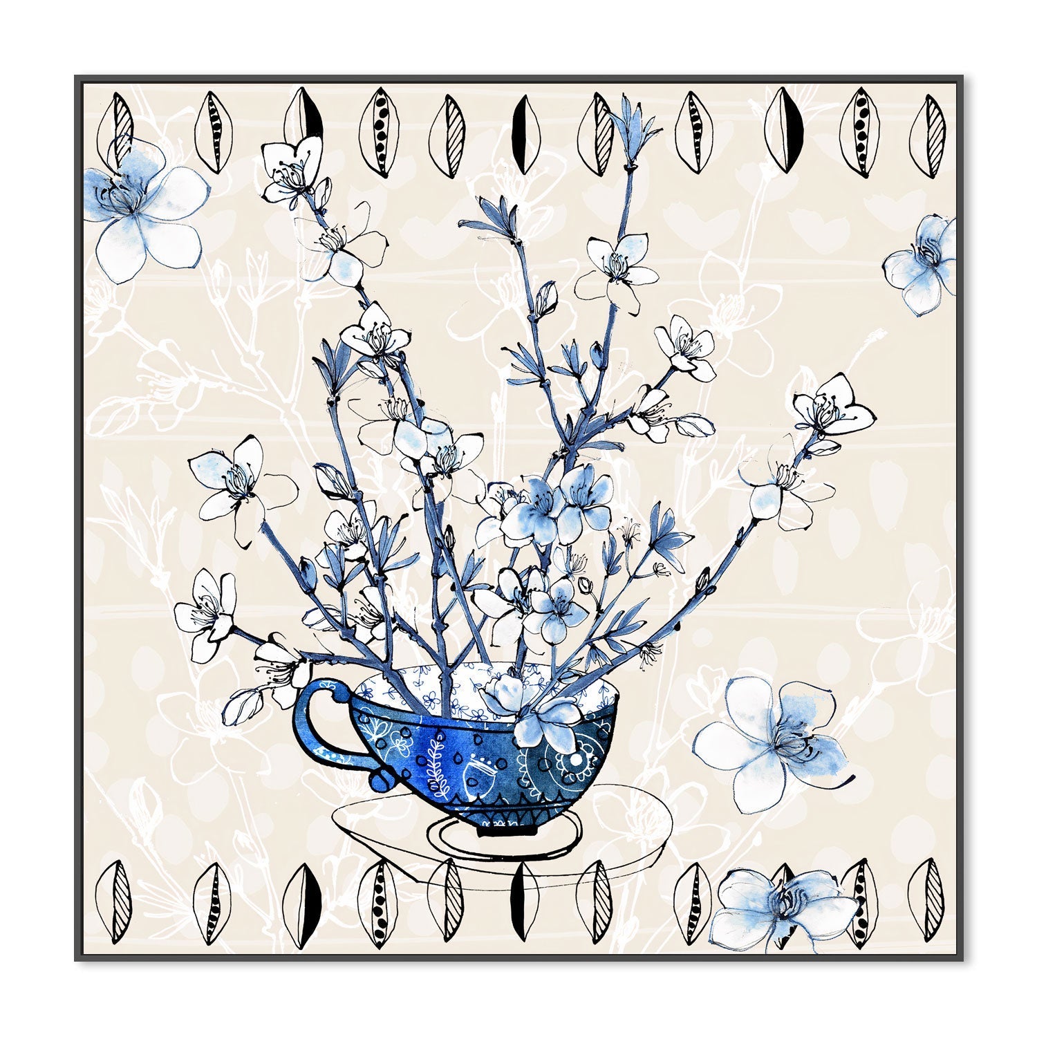 wall-art-print-canvas-poster-framed-Tea Sakura , By Tracy Loughlin-3