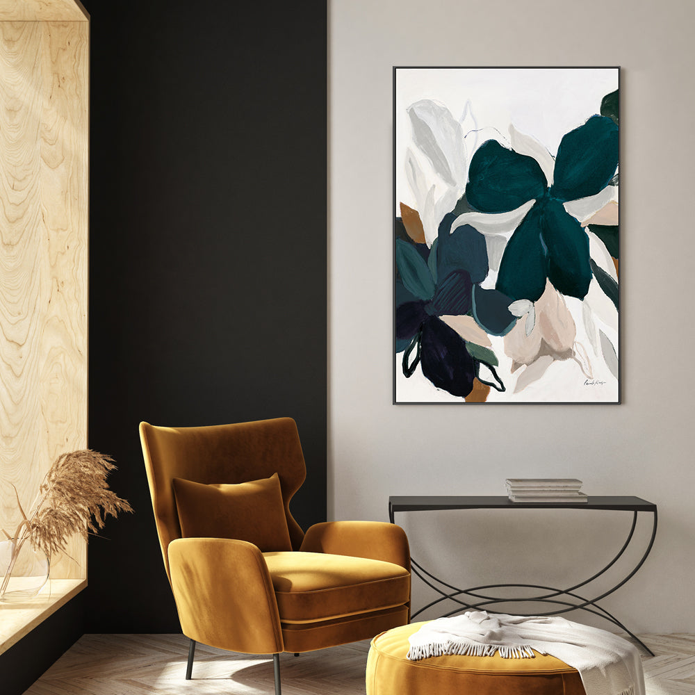 wall-art-print-canvas-poster-framed-Teal Botanical Flow , By Pamela Munger-GIOIA-WALL-ART