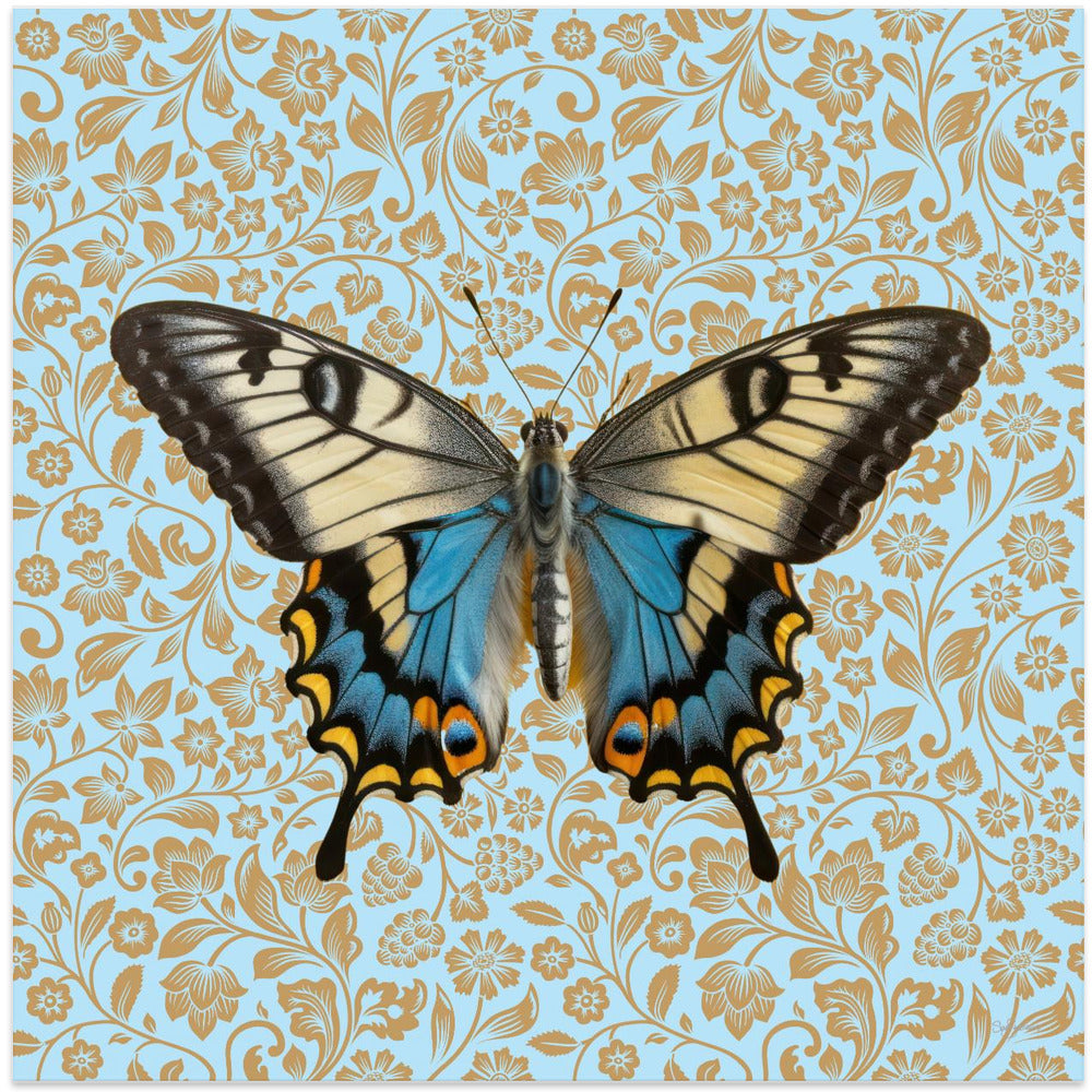 wall-art-print-canvas-poster-framed-Teal Butterfly , By Sue Skellern-9