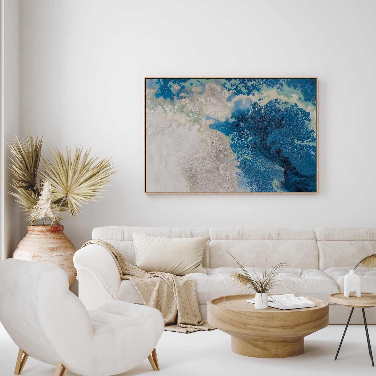 wall-art-print-canvas-poster-framed-Teal Seas , By Petra Meikle-GIOIA-WALL-ART