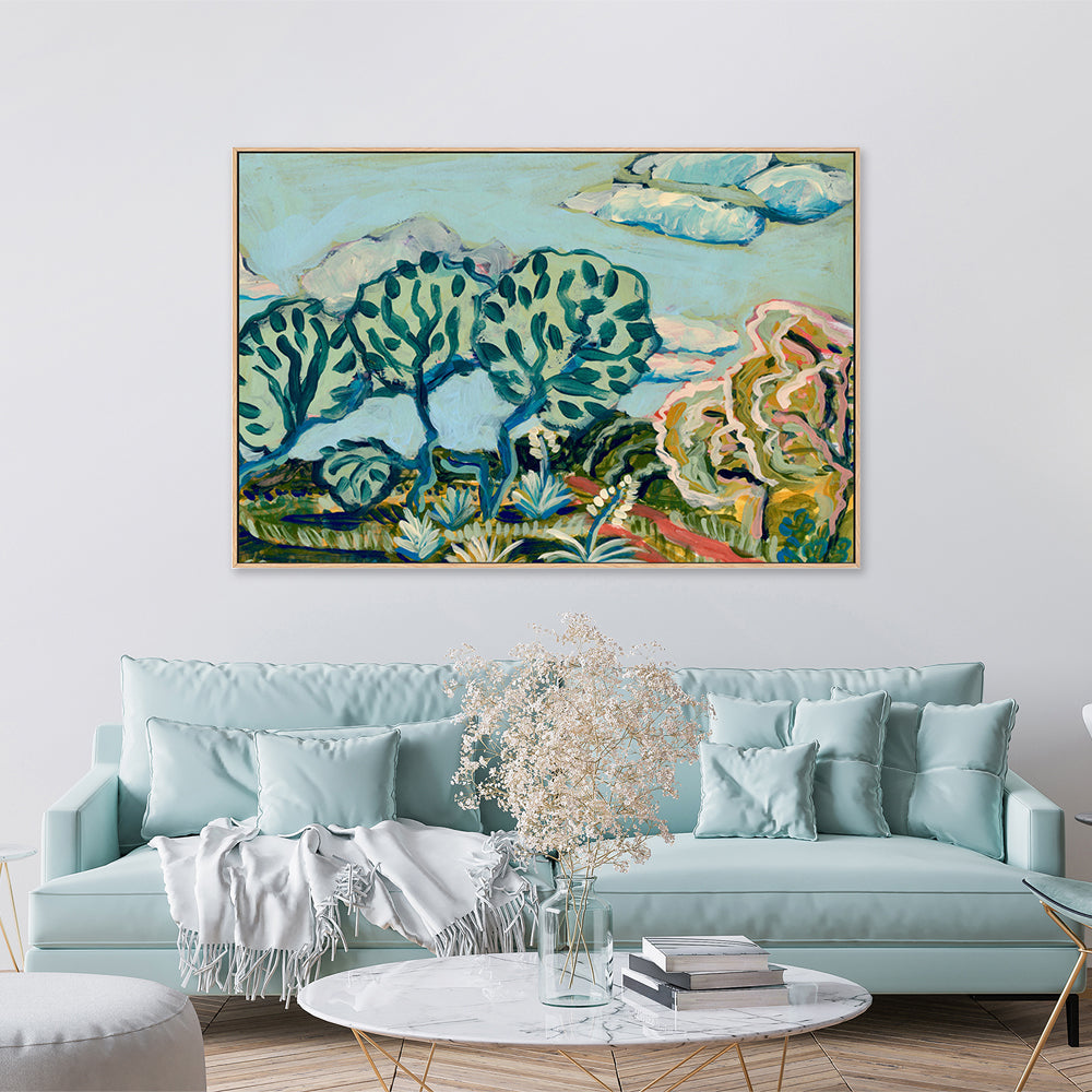 wall-art-print-canvas-poster-framed-Teal Trees , By Eleanor Baker-2