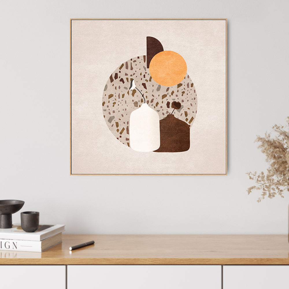 wall-art-print-canvas-poster-framed-Terazzo Vases, Style B , By Emel Tunaboylu-GIOIA-WALL-ART