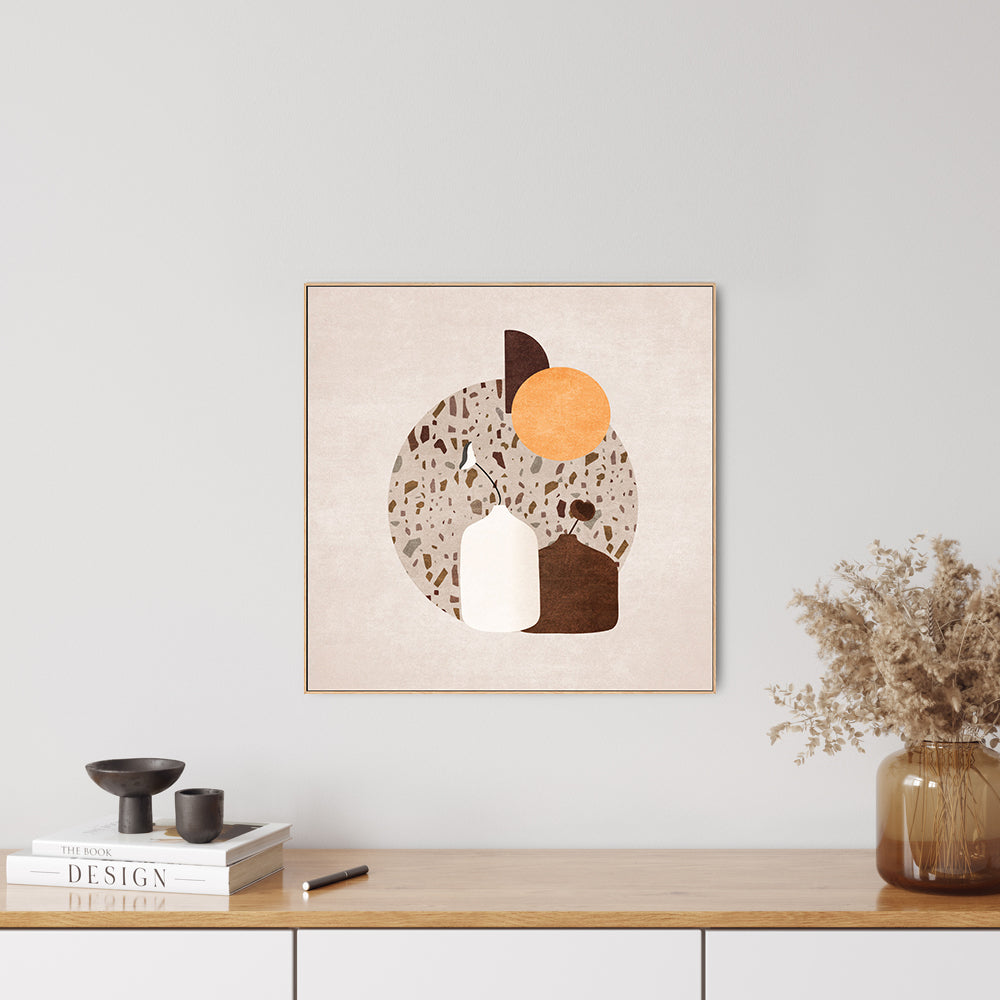 wall-art-print-canvas-poster-framed-Terazzo Vases, Style B , By Emel Tunaboylu-GIOIA-WALL-ART