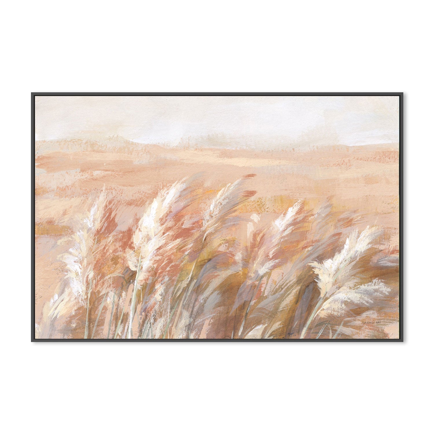 wall-art-print-canvas-poster-framed-Terracotta Prairie Grasses-by-Danhui Nai-Gioia Wall Art