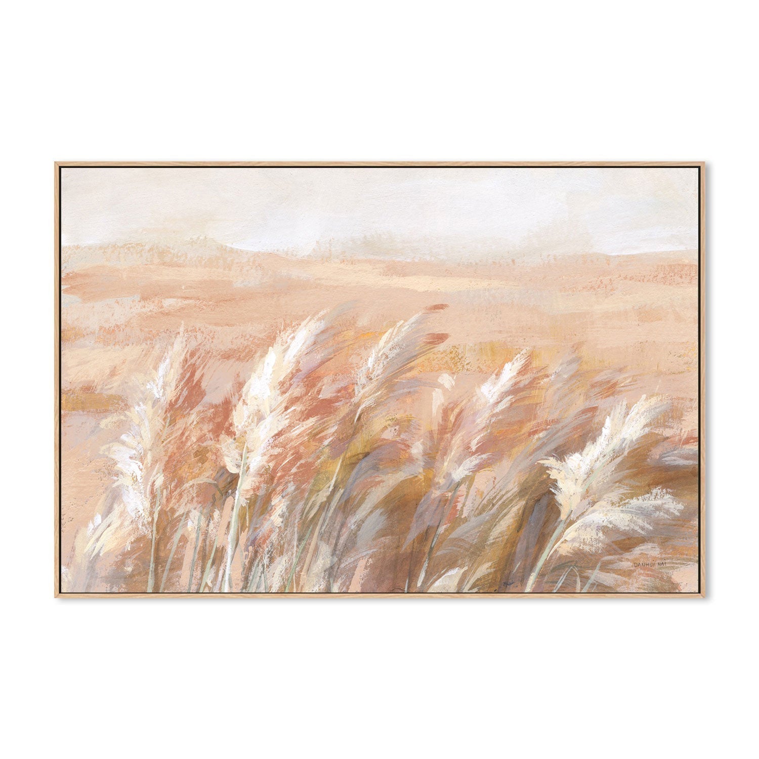 wall-art-print-canvas-poster-framed-Terracotta Prairie Grasses-by-Danhui Nai-Gioia Wall Art