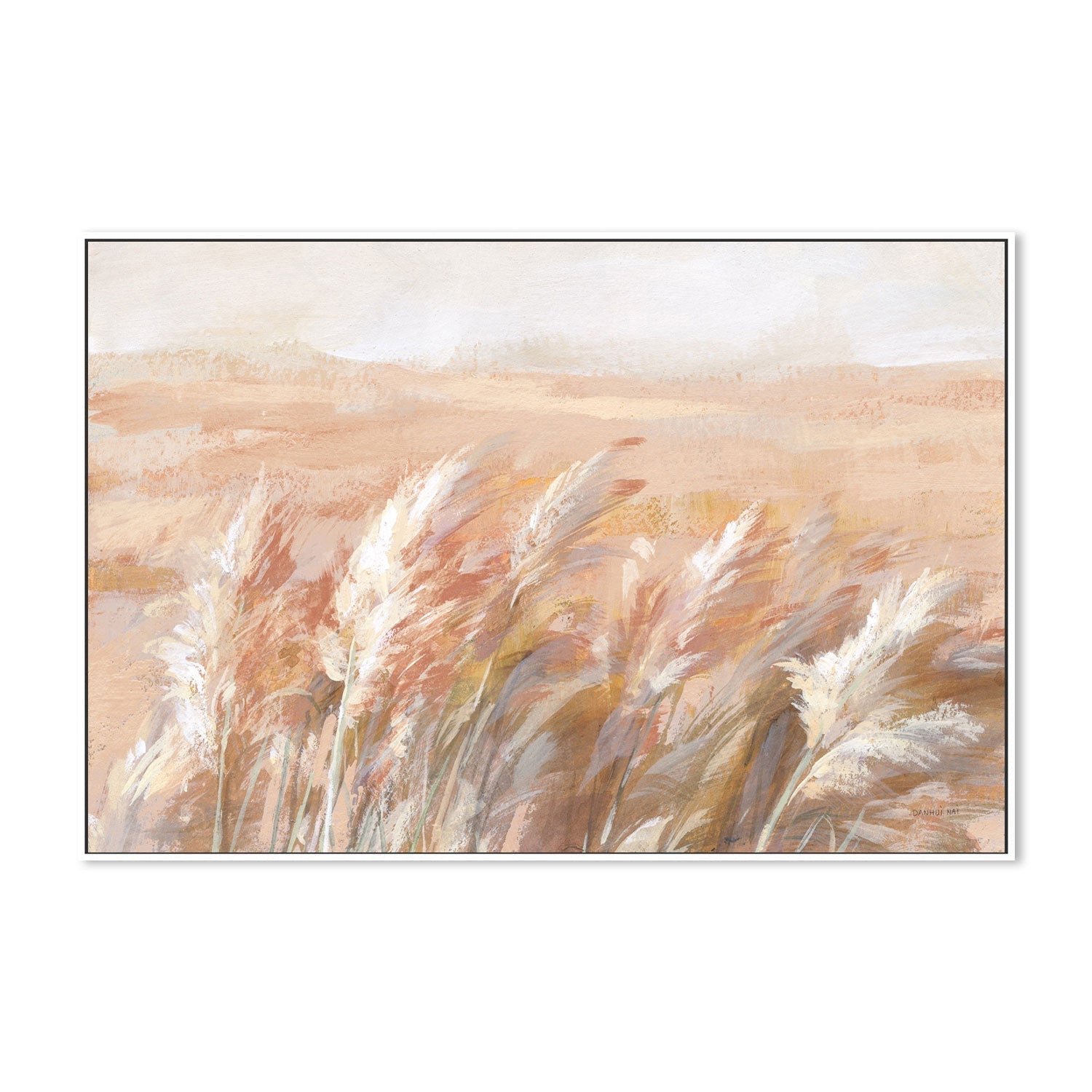 wall-art-print-canvas-poster-framed-Terracotta Prairie Grasses-by-Danhui Nai-Gioia Wall Art