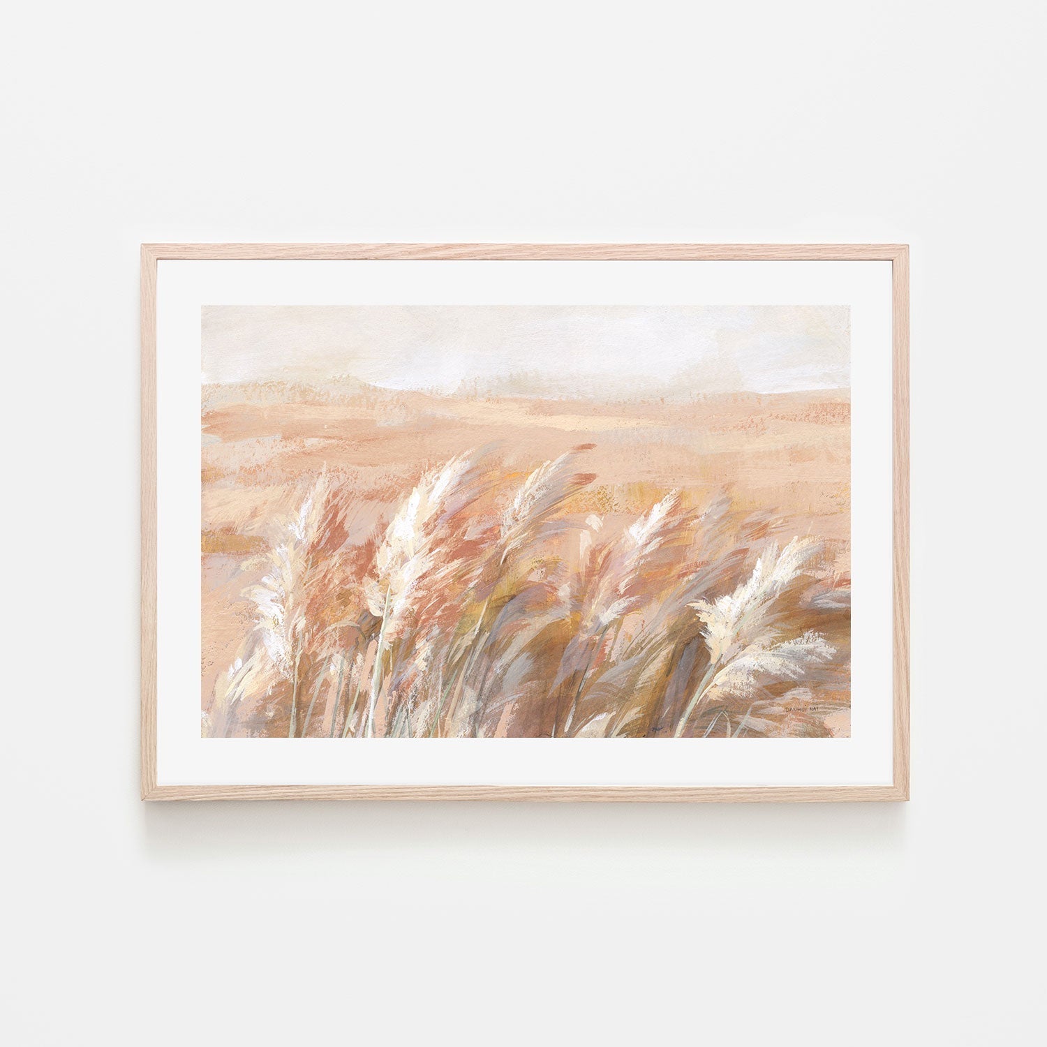 wall-art-print-canvas-poster-framed-Terracotta Prairie Grasses-by-Danhui Nai-Gioia Wall Art